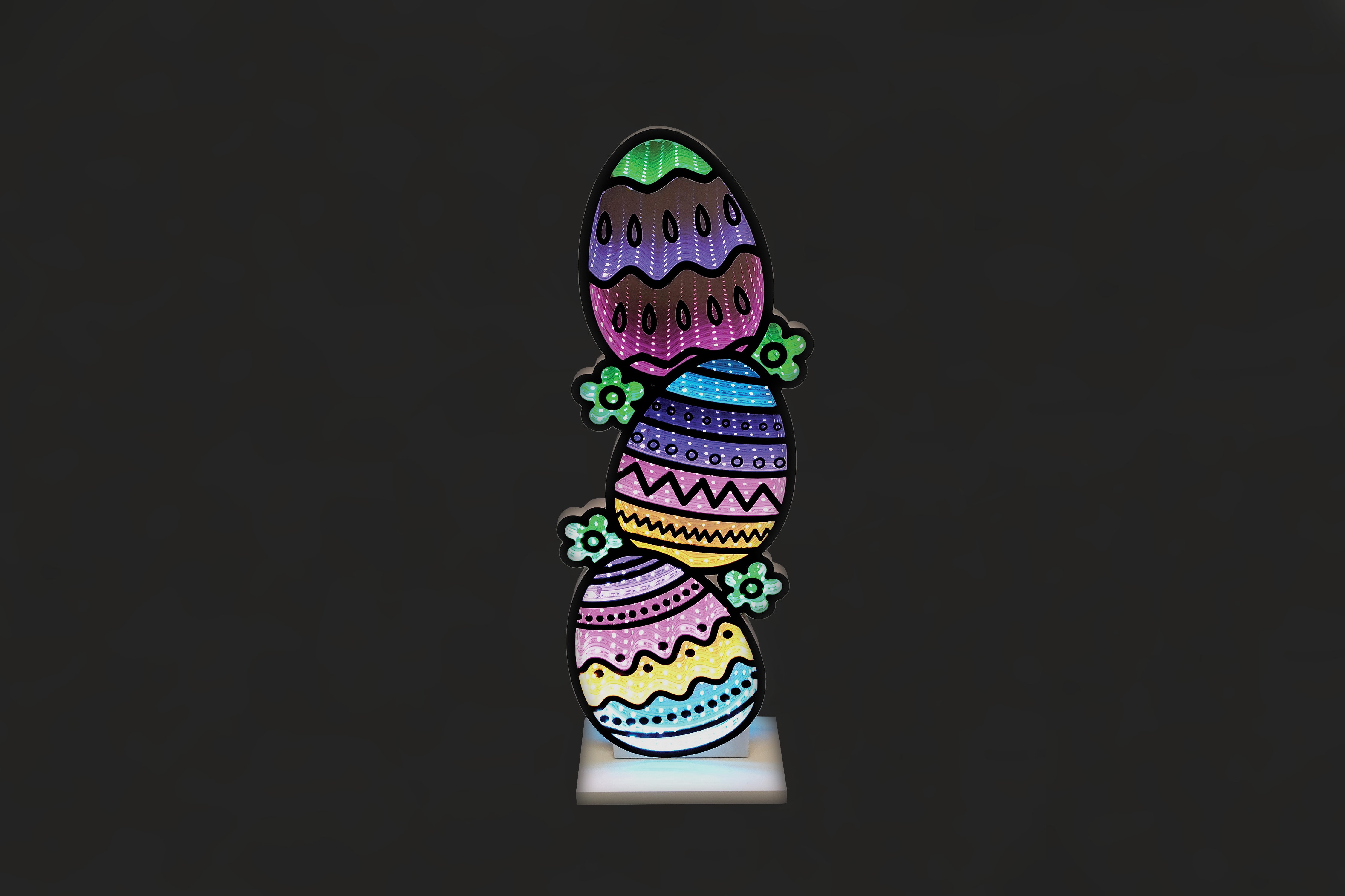 Lighted Easter Egg Tower