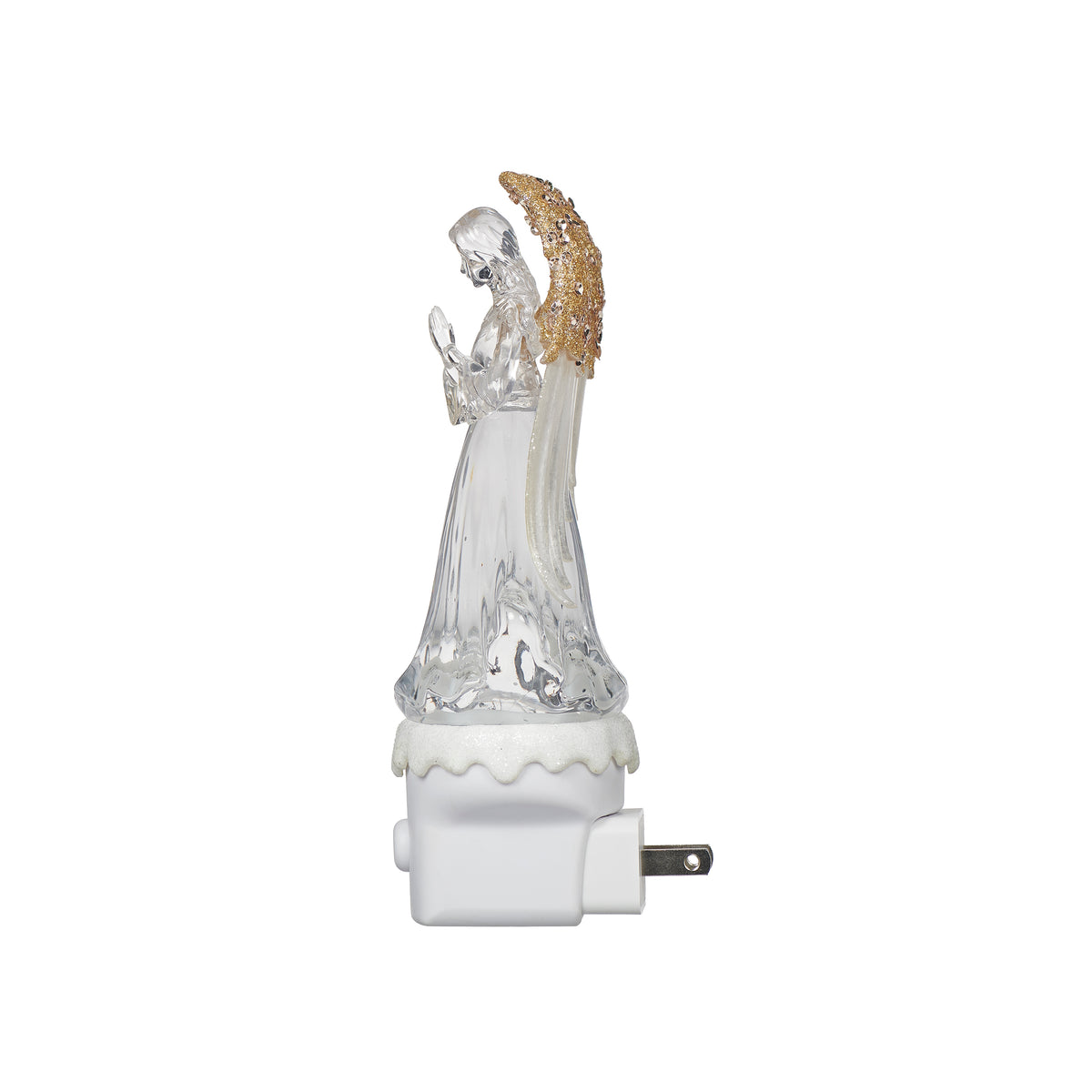 Side view of Angel with Gold Wings Night-Light