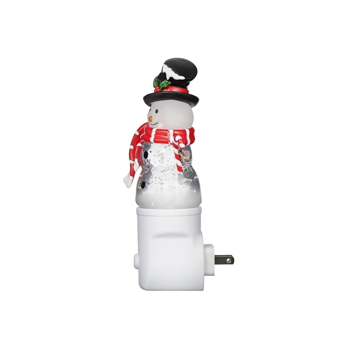 Side view of Roman Lights Snowman Swirl Night-Light
