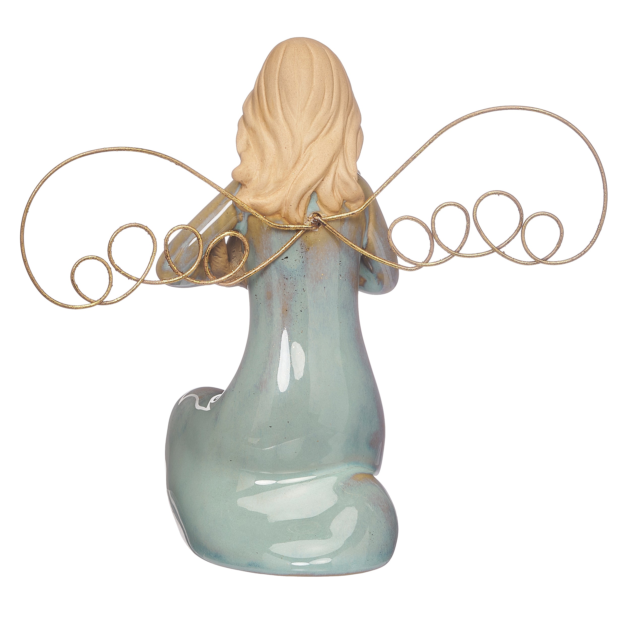 Angel Holding Cat Figure