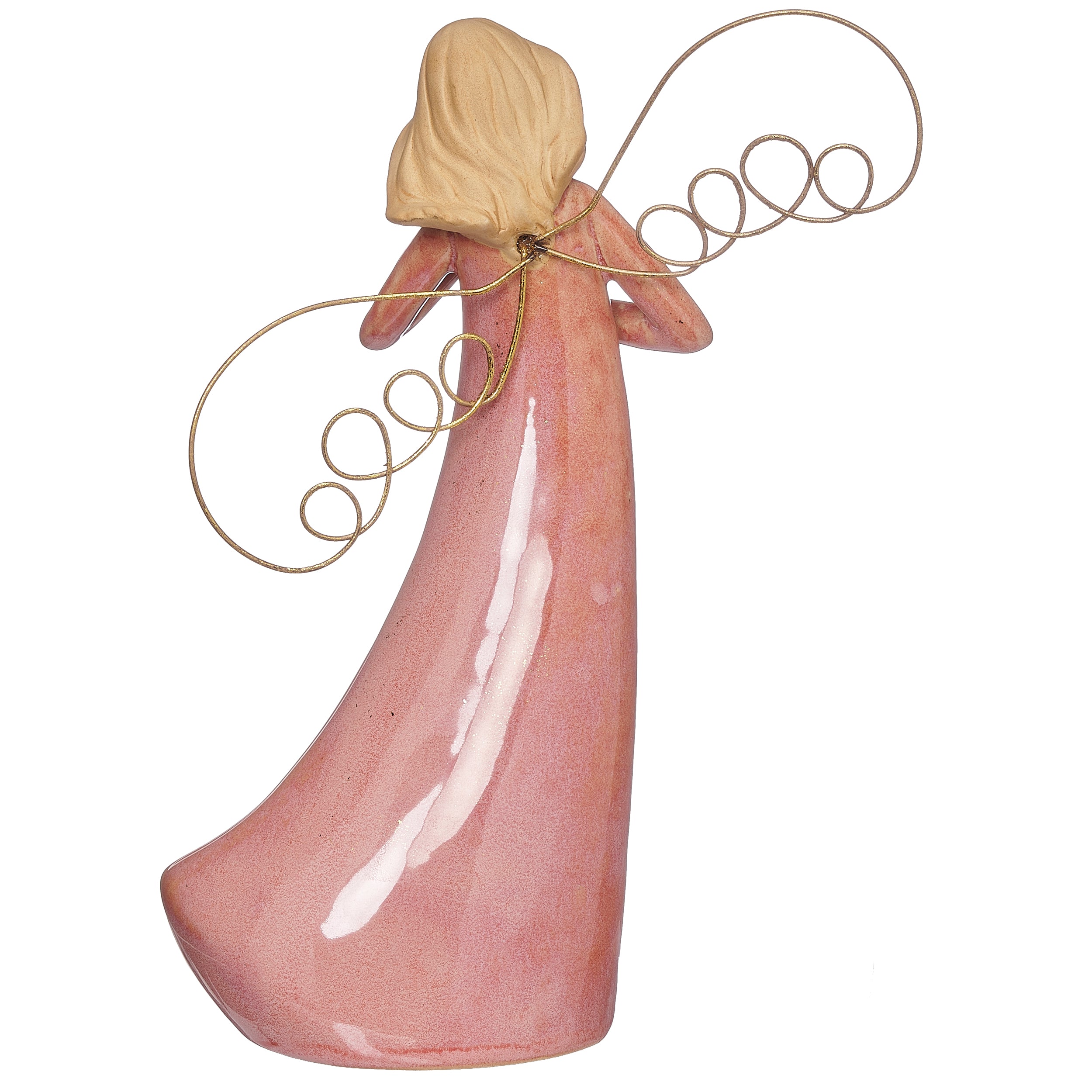 Angel Holding Gold Heart Figure