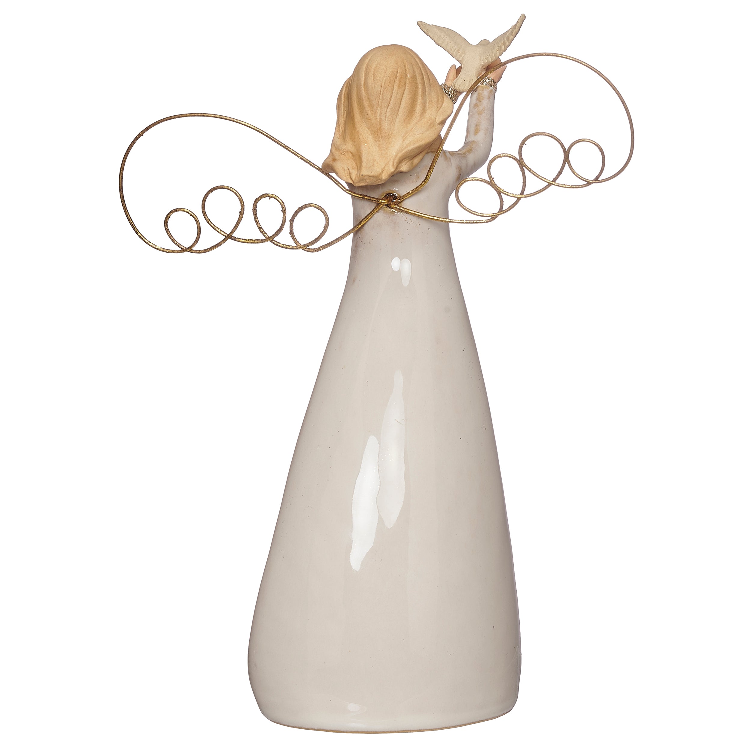 Angel Holding Dove Figure