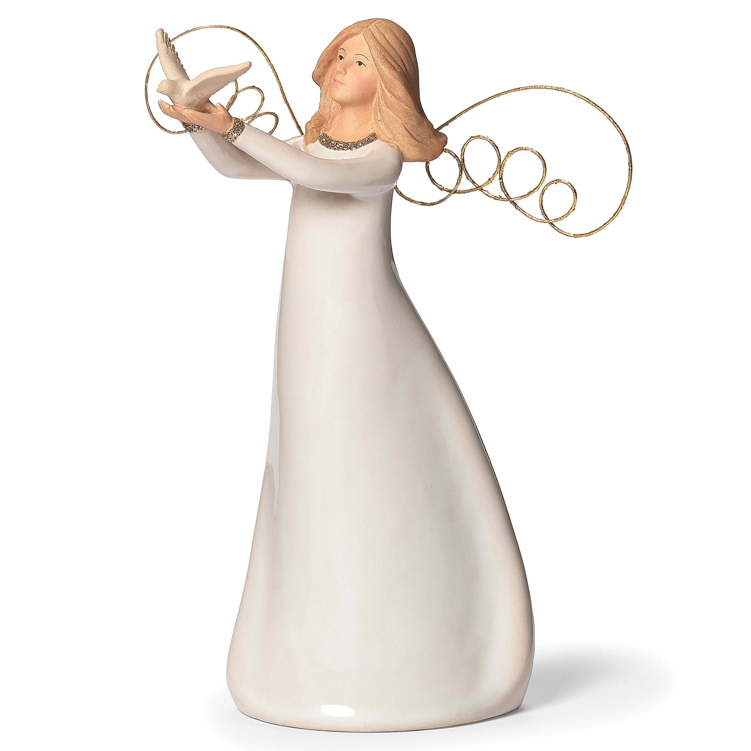 Angel Holding Dove Figure