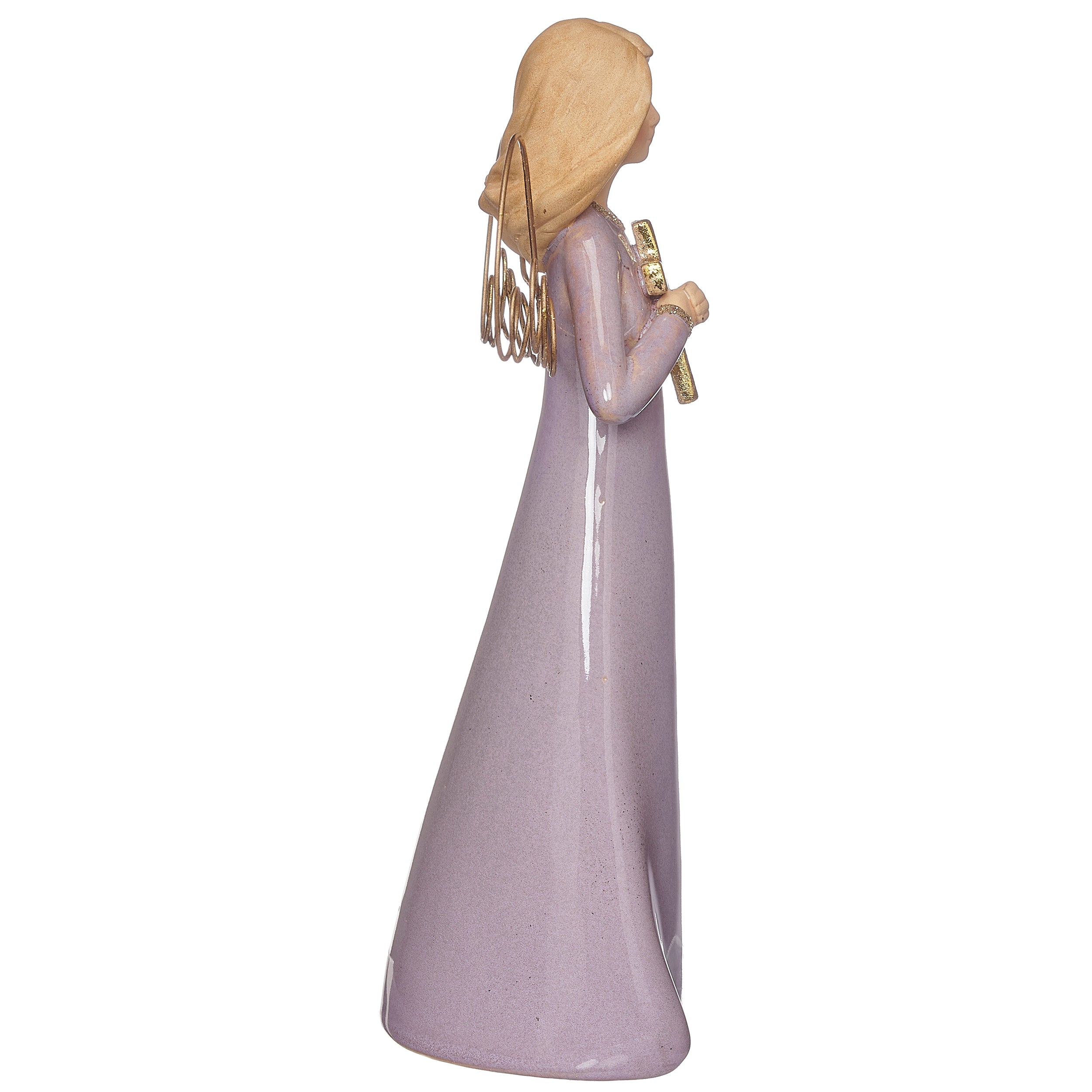 Angel Holding Cross Figure