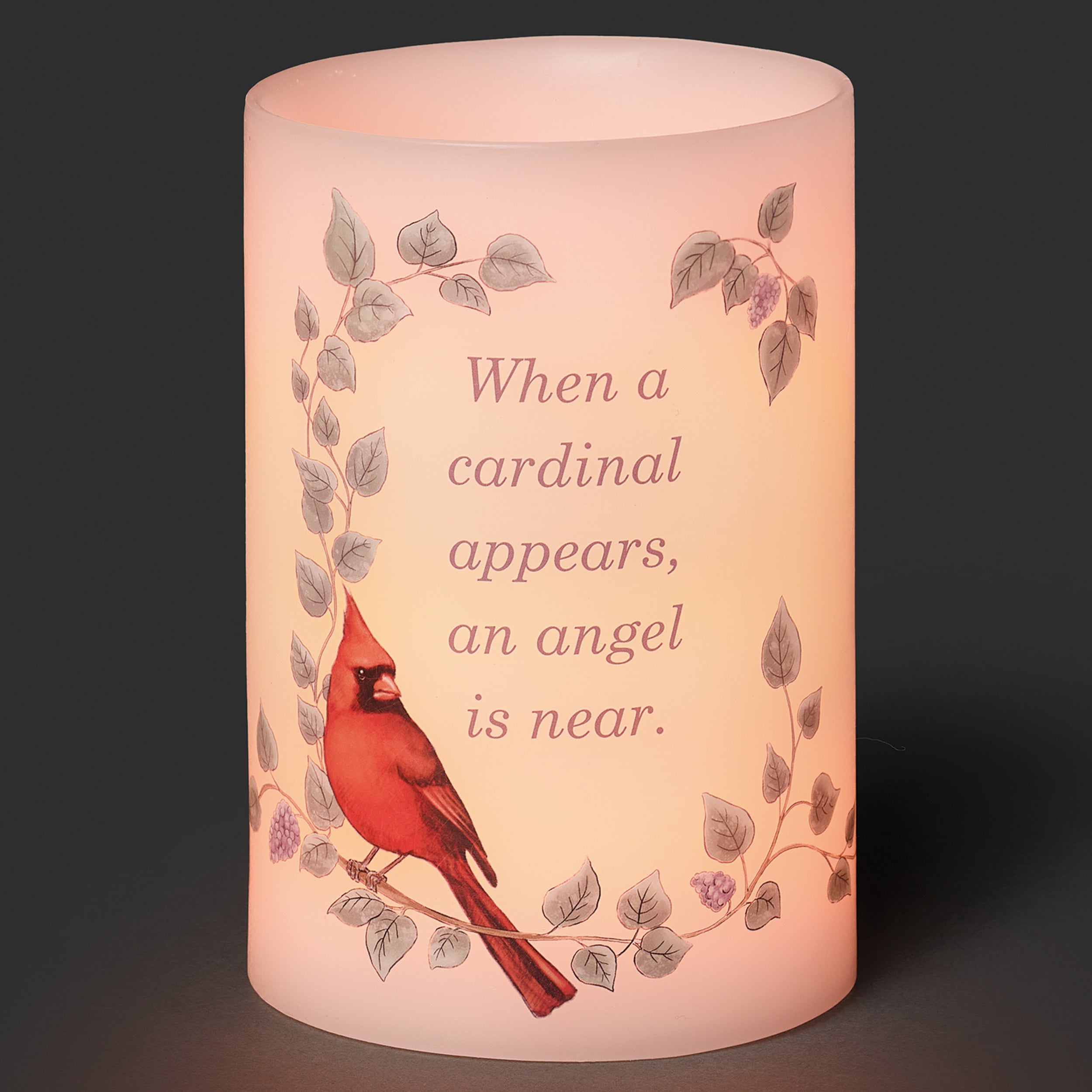 Cardinal Memorial LED Lighted Candle