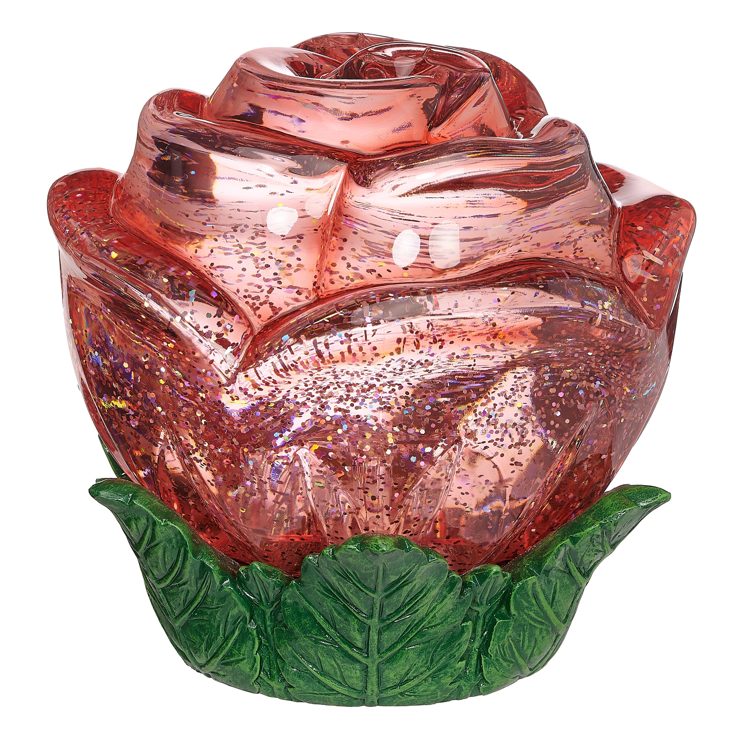Lighted Swirl Red Rose