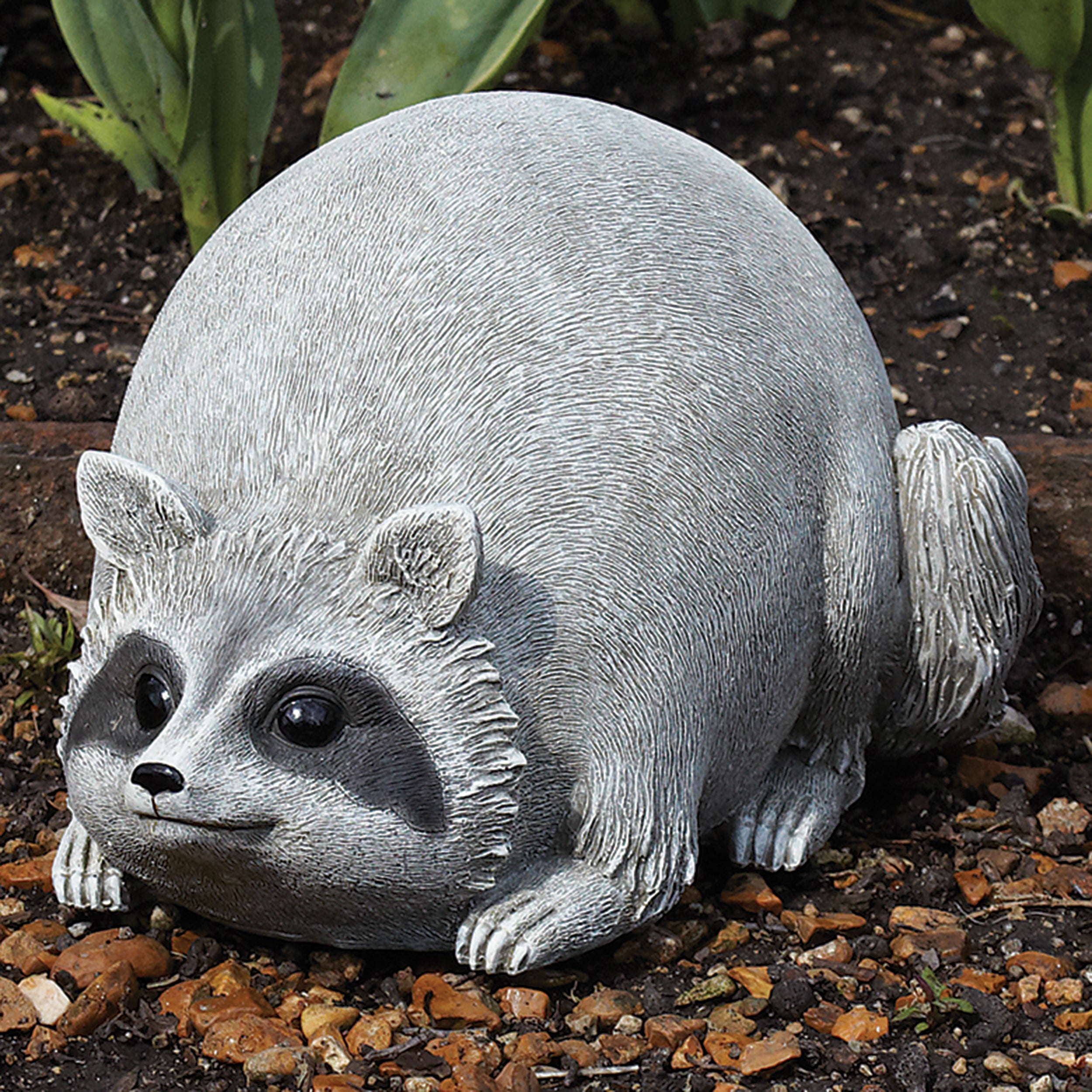 Pudgy Pals Raccoon Garden Statue