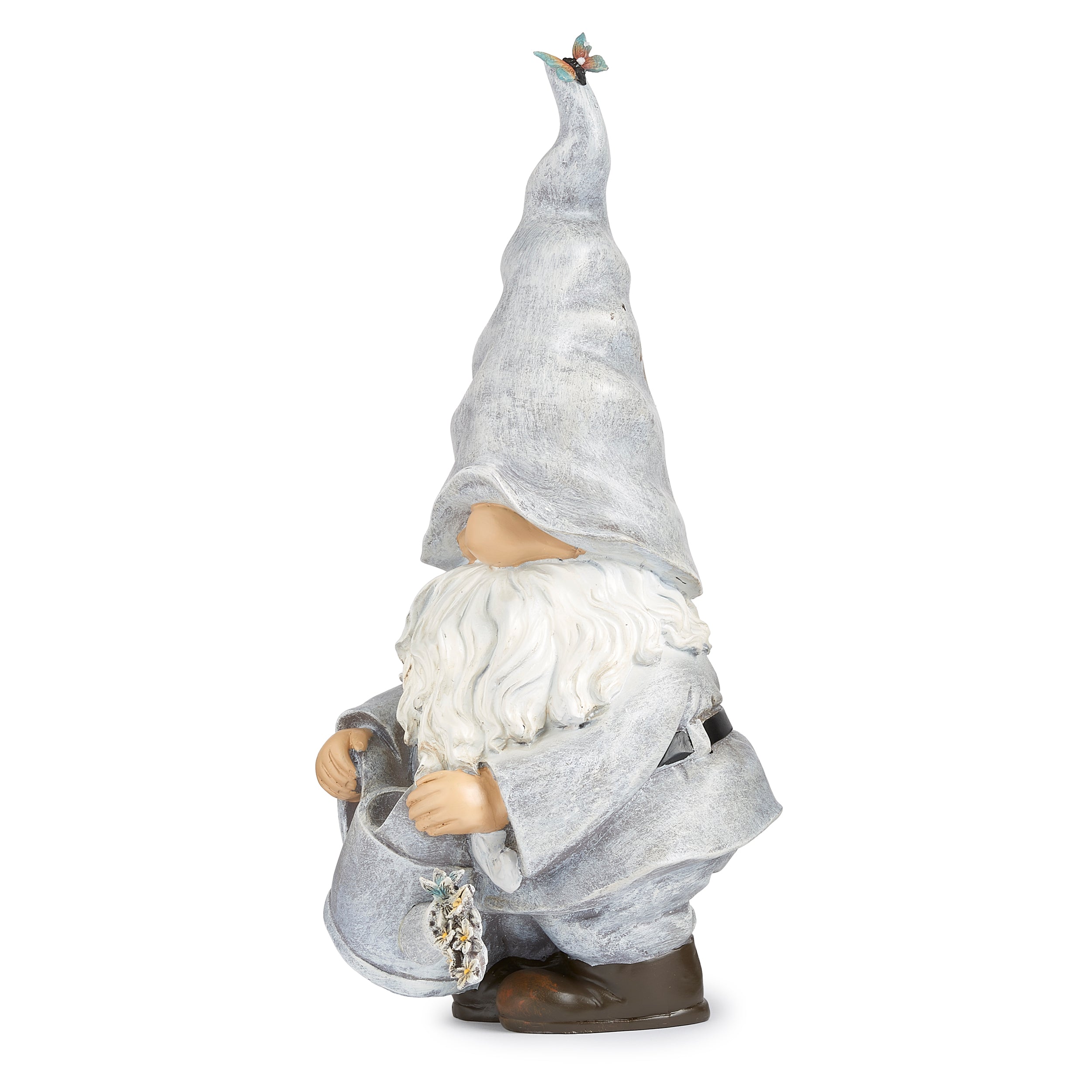 Gnome with Watering Can & Flowers Garden Statue