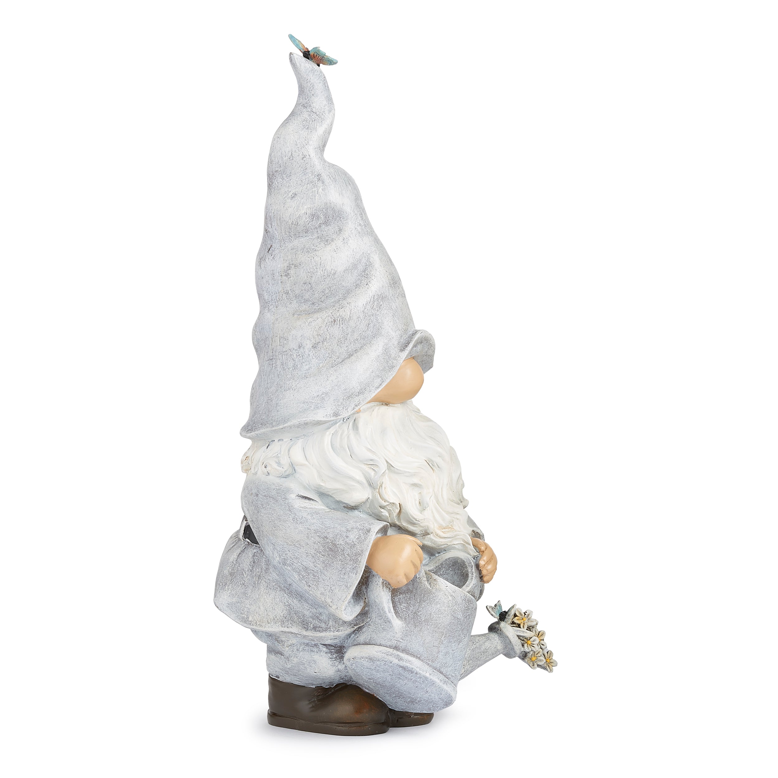 Gnome with Watering Can & Flowers Garden Statue