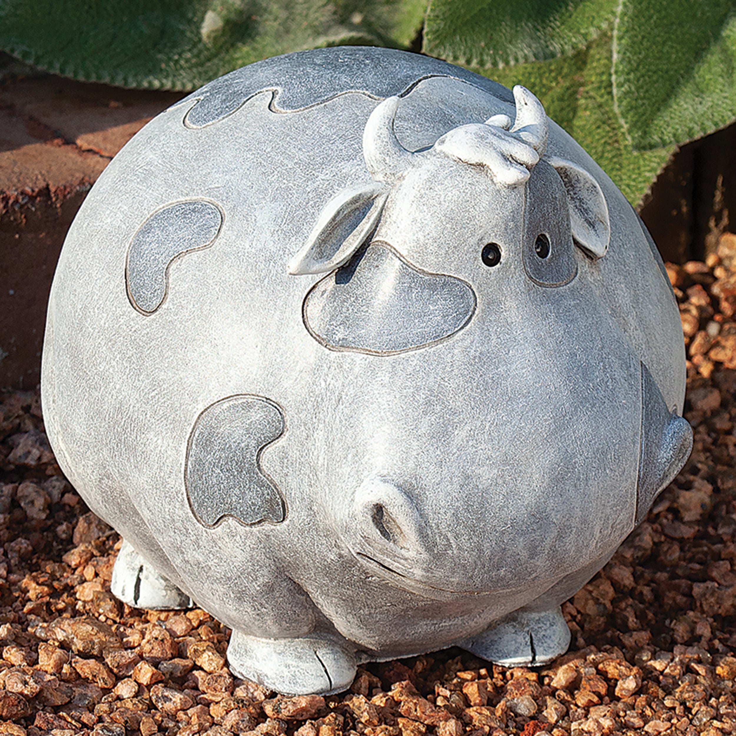 Pudgy Pals Cow Garden Statue