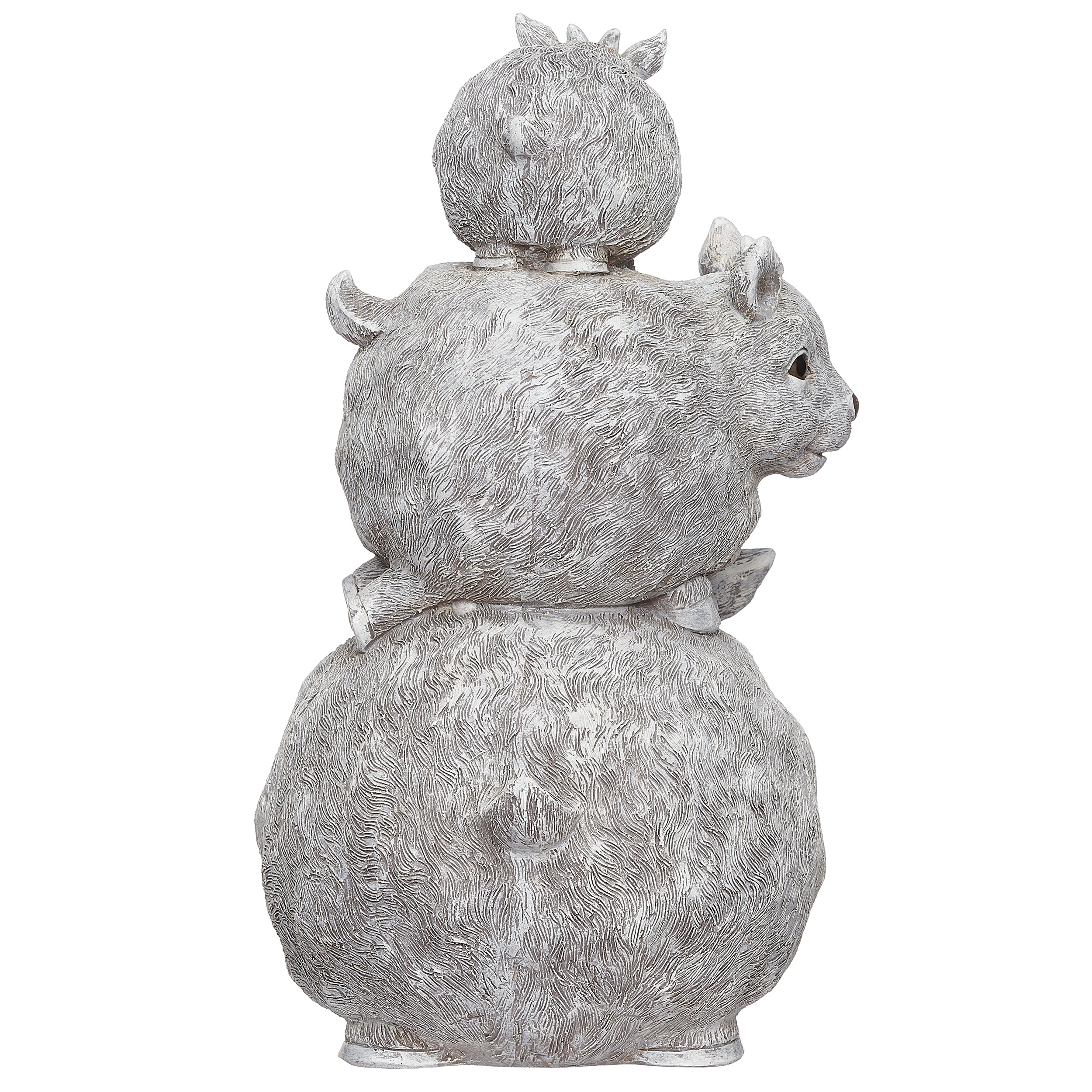 Pudgy Pals Stacked Goat Family Garden Statue