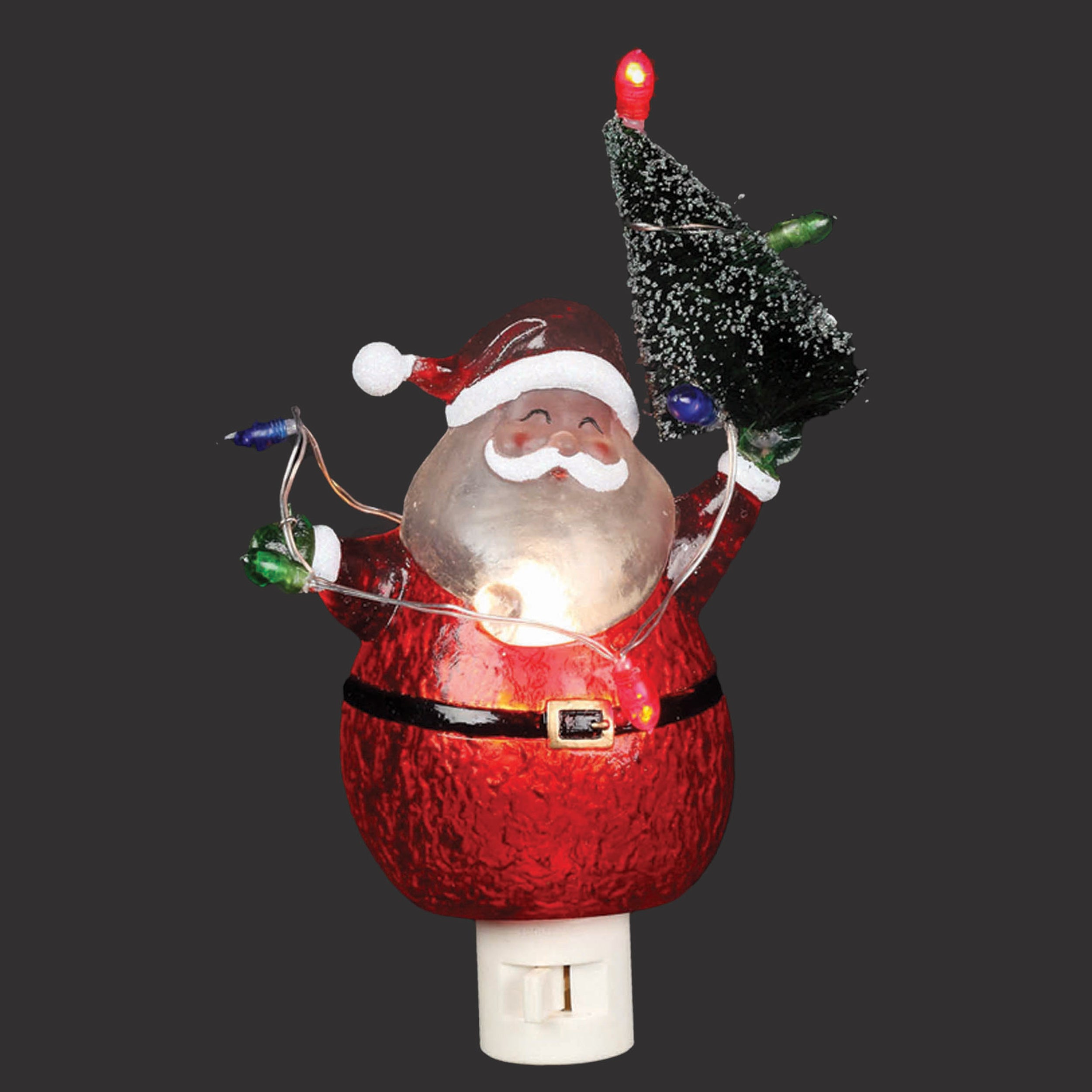 Roman Lights Santa with Christmas Tree Night-Light
