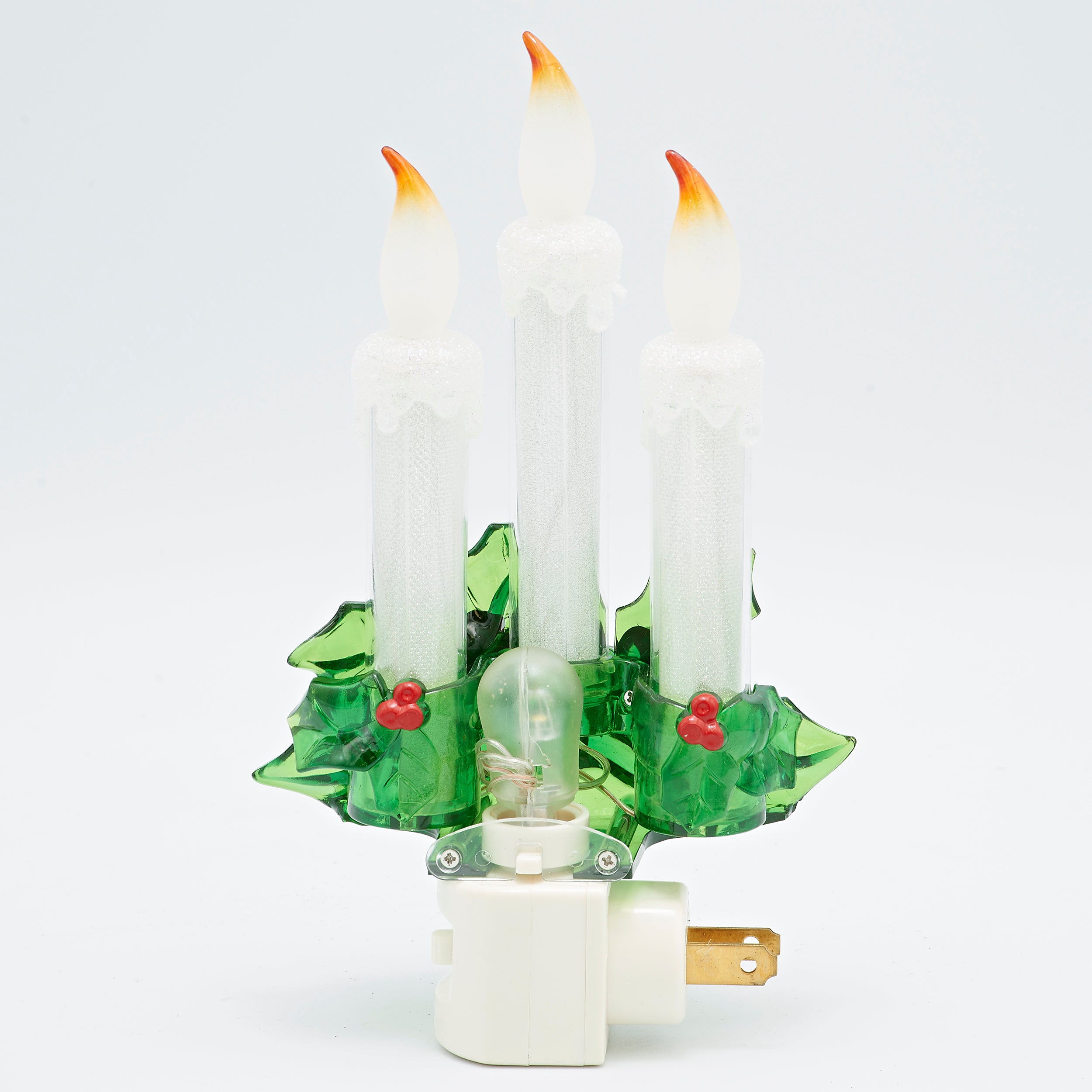 Roman Lights Triple Candle with Holly Night-Light