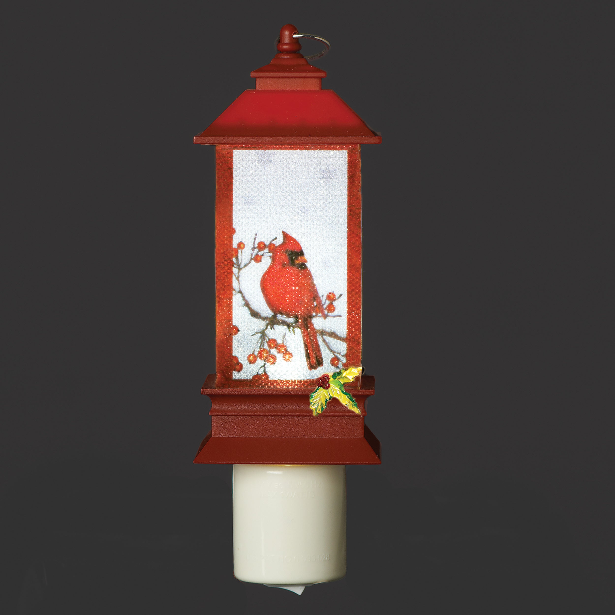 Roman Lights Red Lantern with Cardinal Night-Light