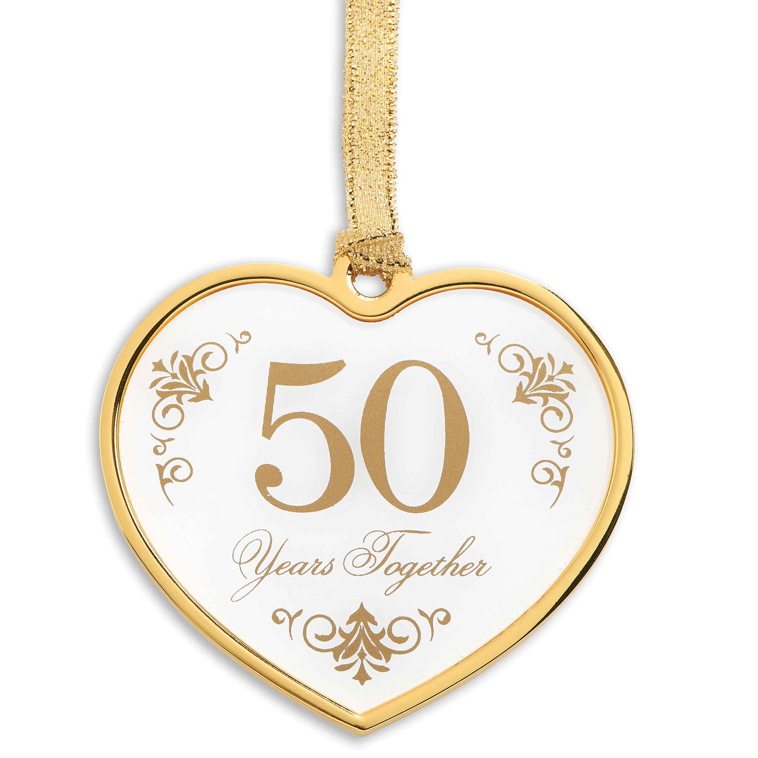 Caroline Collection 50th Wedding Anniversary Heart Ornament