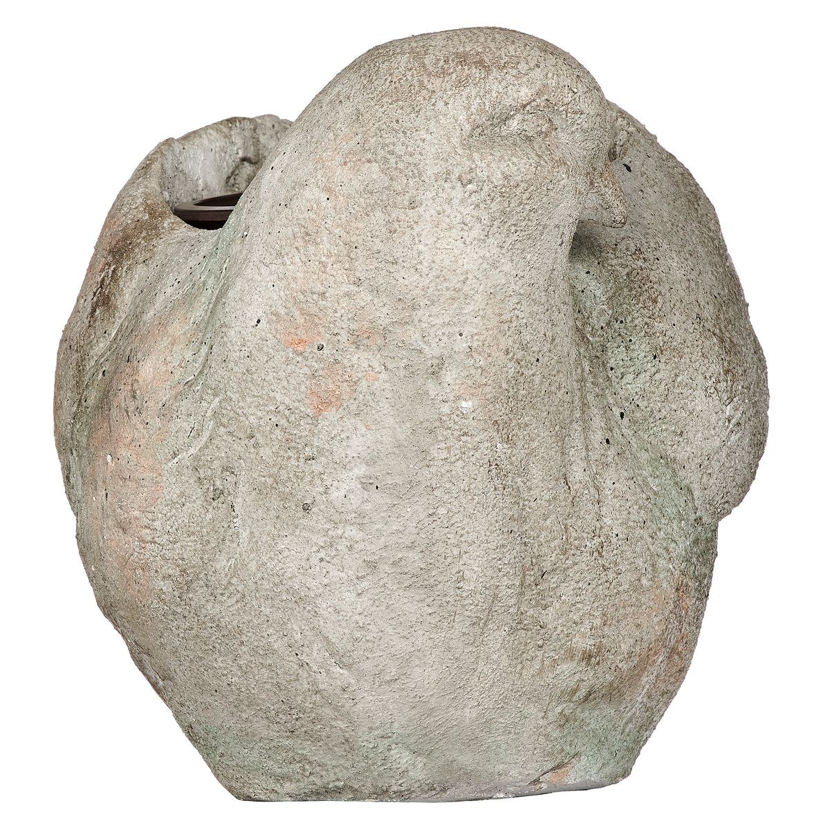 Rear angled view of Bird Planter showing the rounded body and open planter cavity