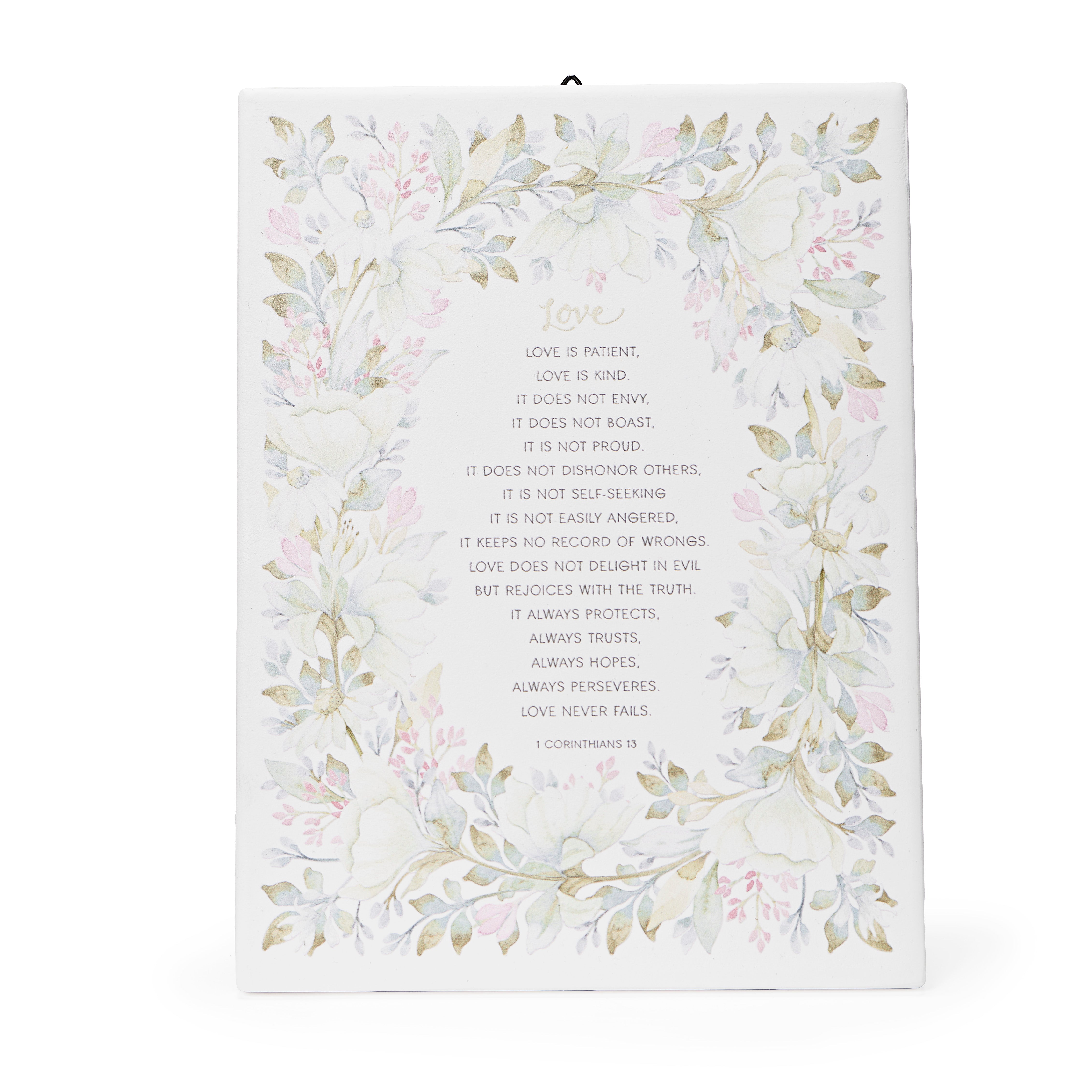 1st Corinthians Wall Plaque by Rebecca Canale