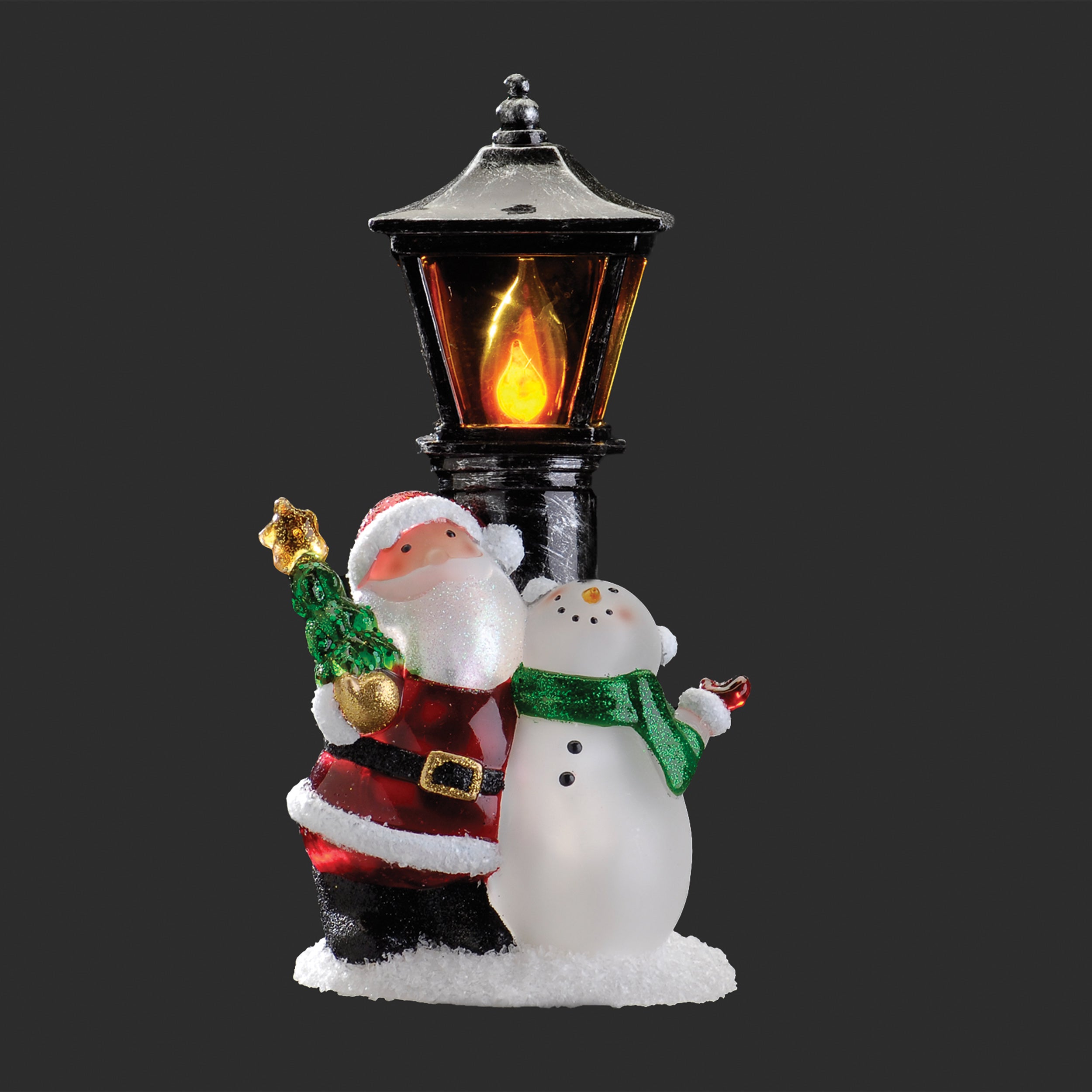 Roman Lights Santa & Snowman by Vintage Lamppost Night-Light