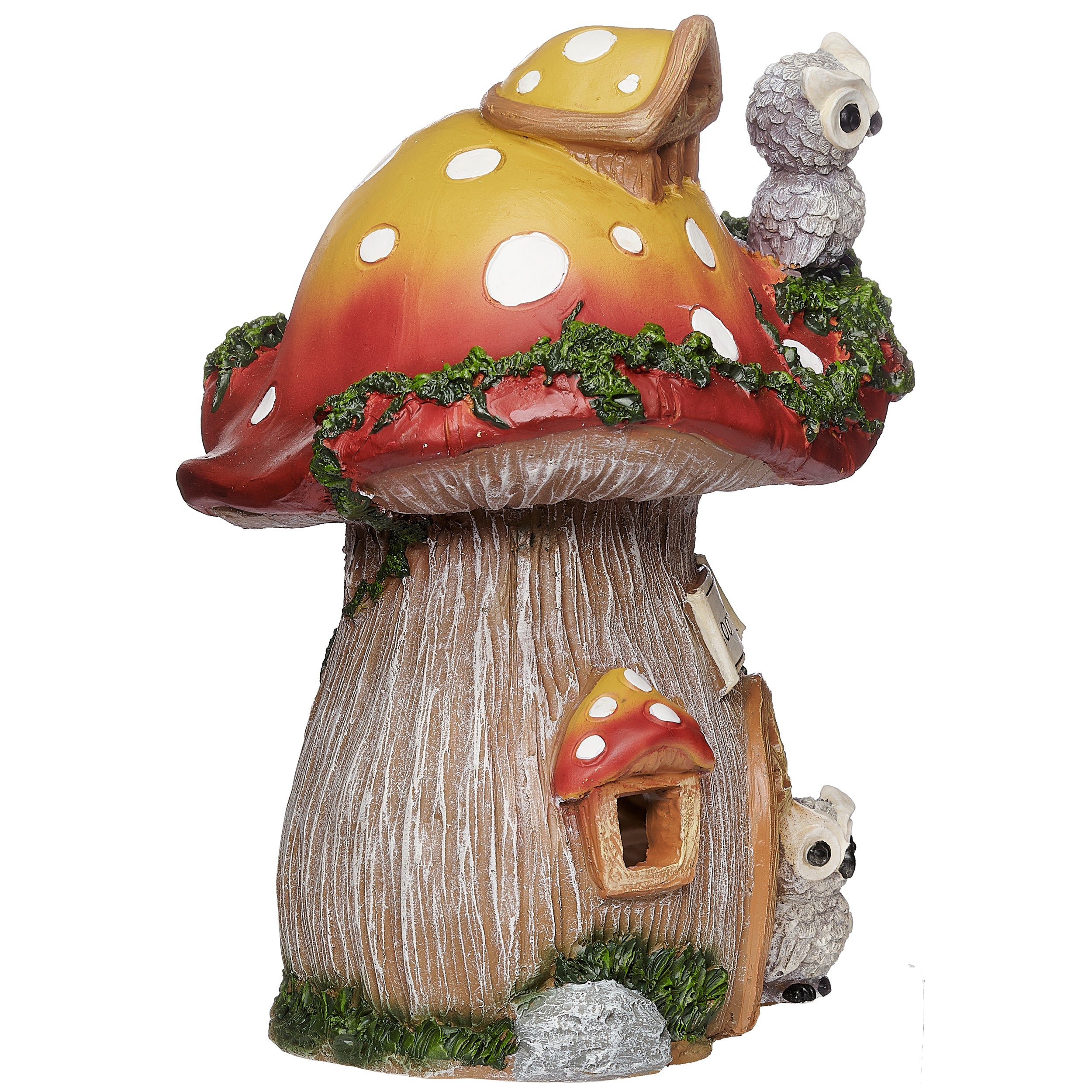 Hoot Hut Mushroom House Garden Statue
