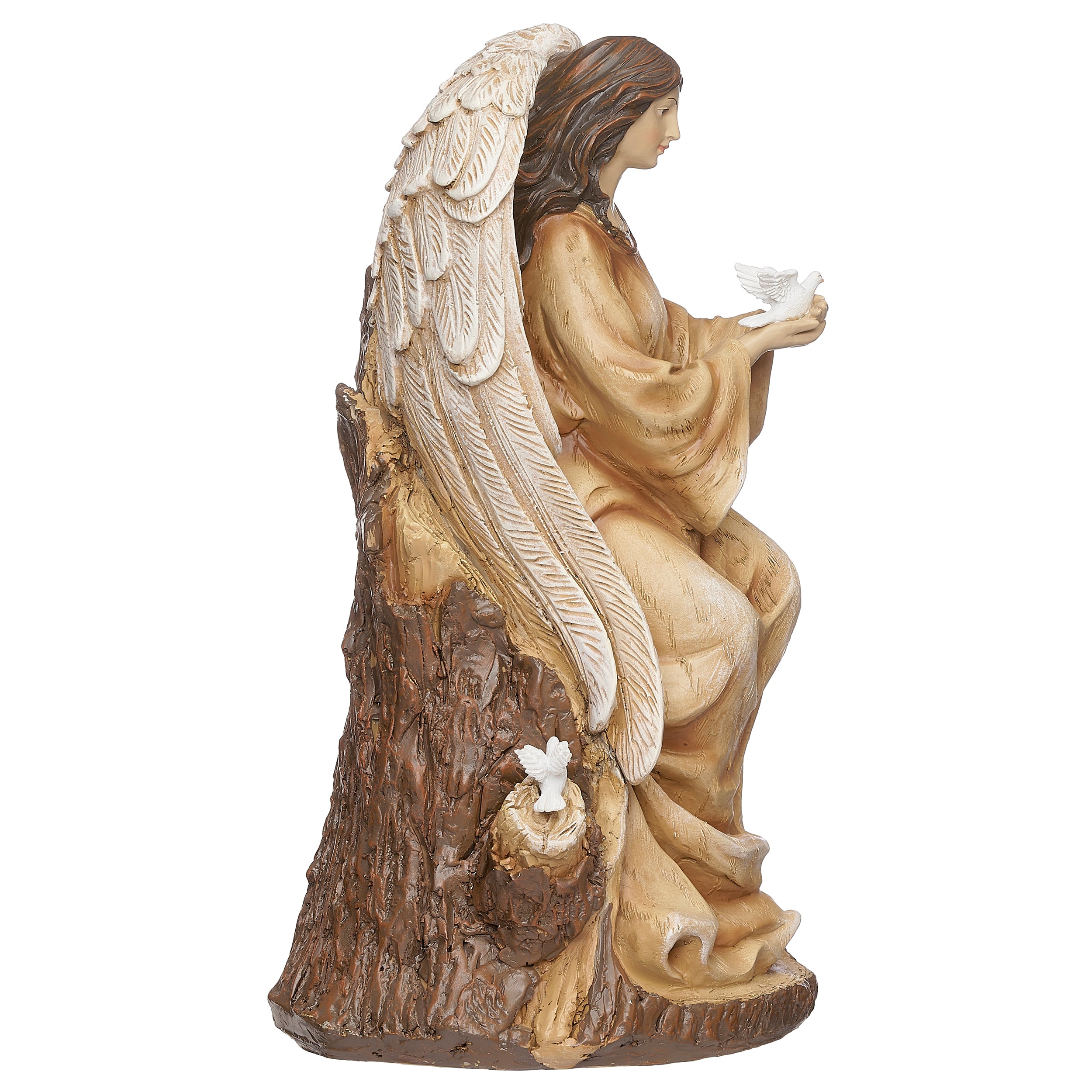 Angel with Doves Garden Statue – Timber Tails Collection