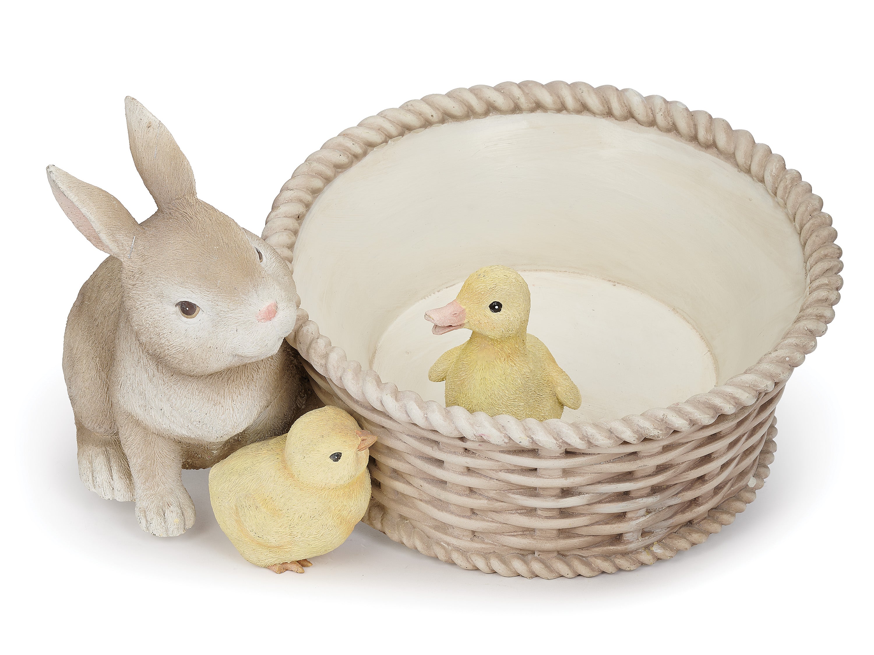 Bunny, Chick, & Duck Basket Planter