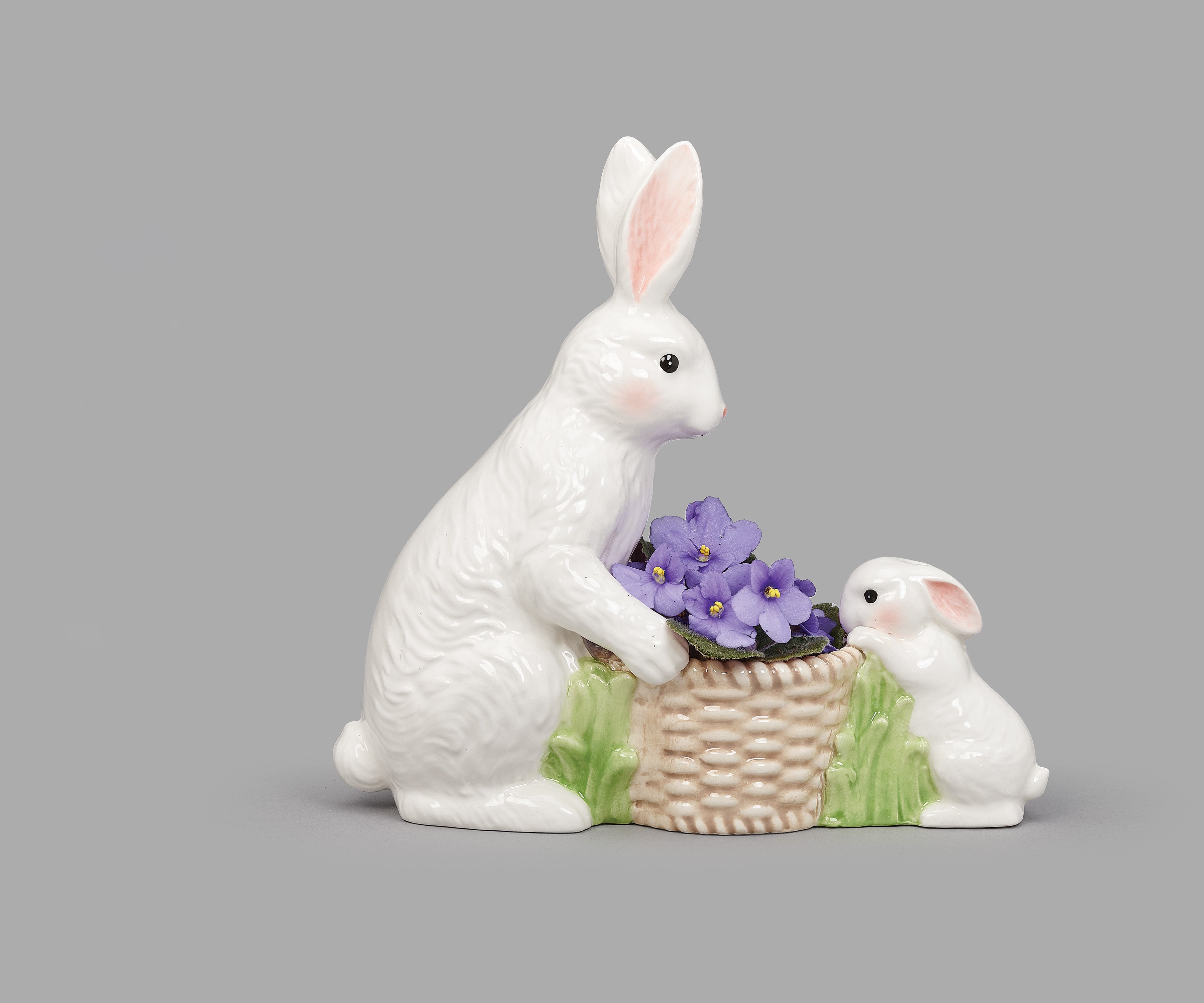 Adult & Baby Bunny Planter
