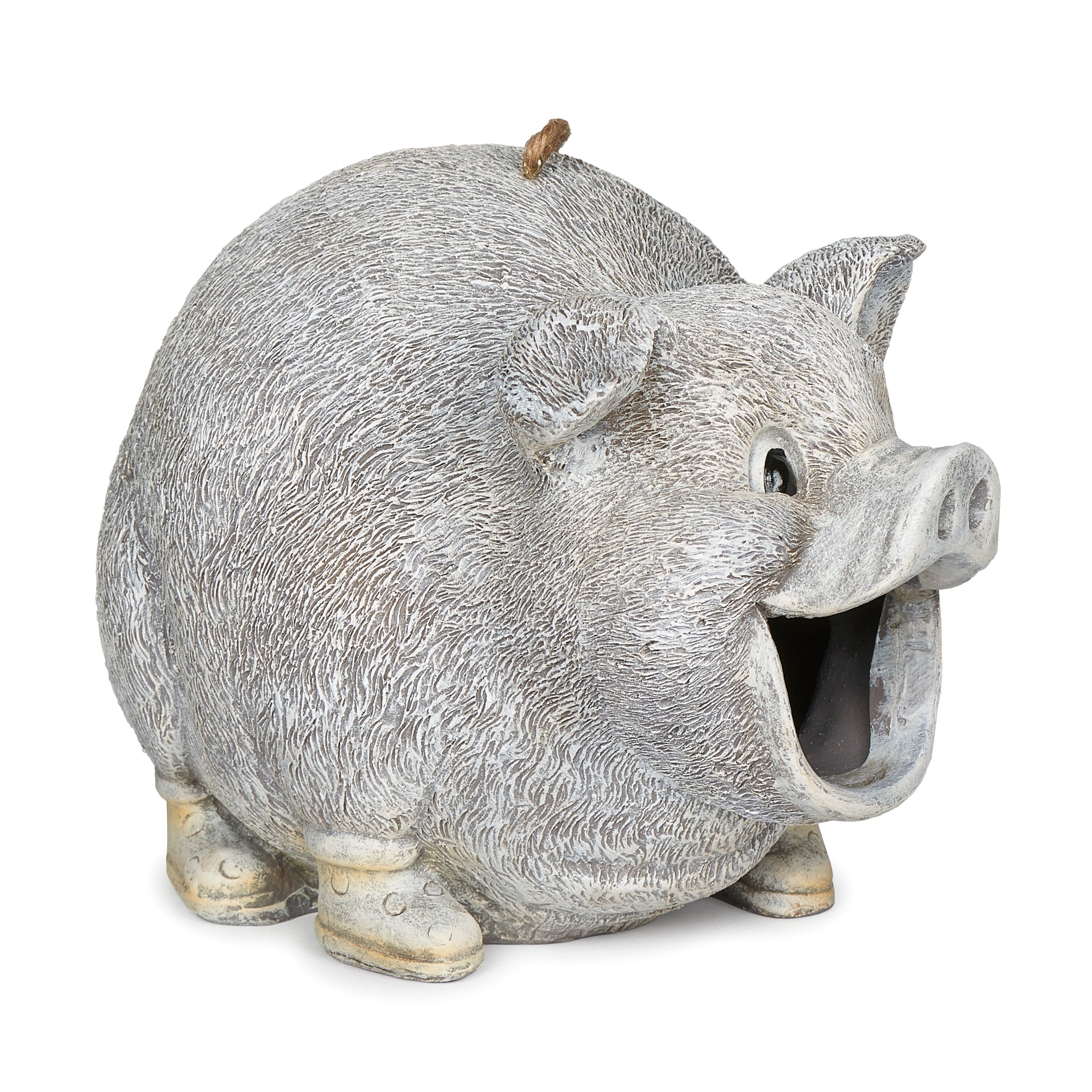 Pudgy Pals Pig with Rain Boots Birdhouse