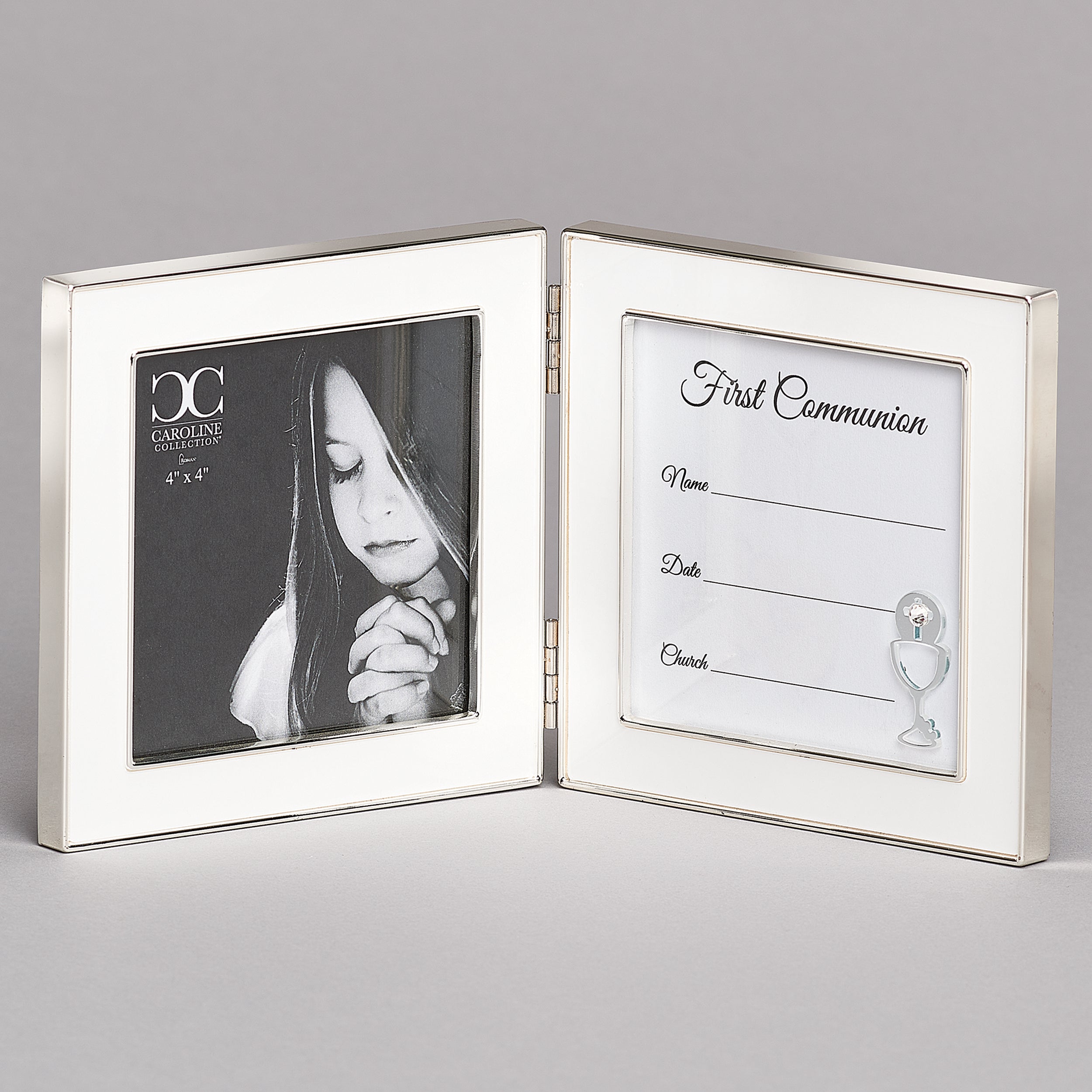 Caroline Collection First Communion Double Display Hinged Frame