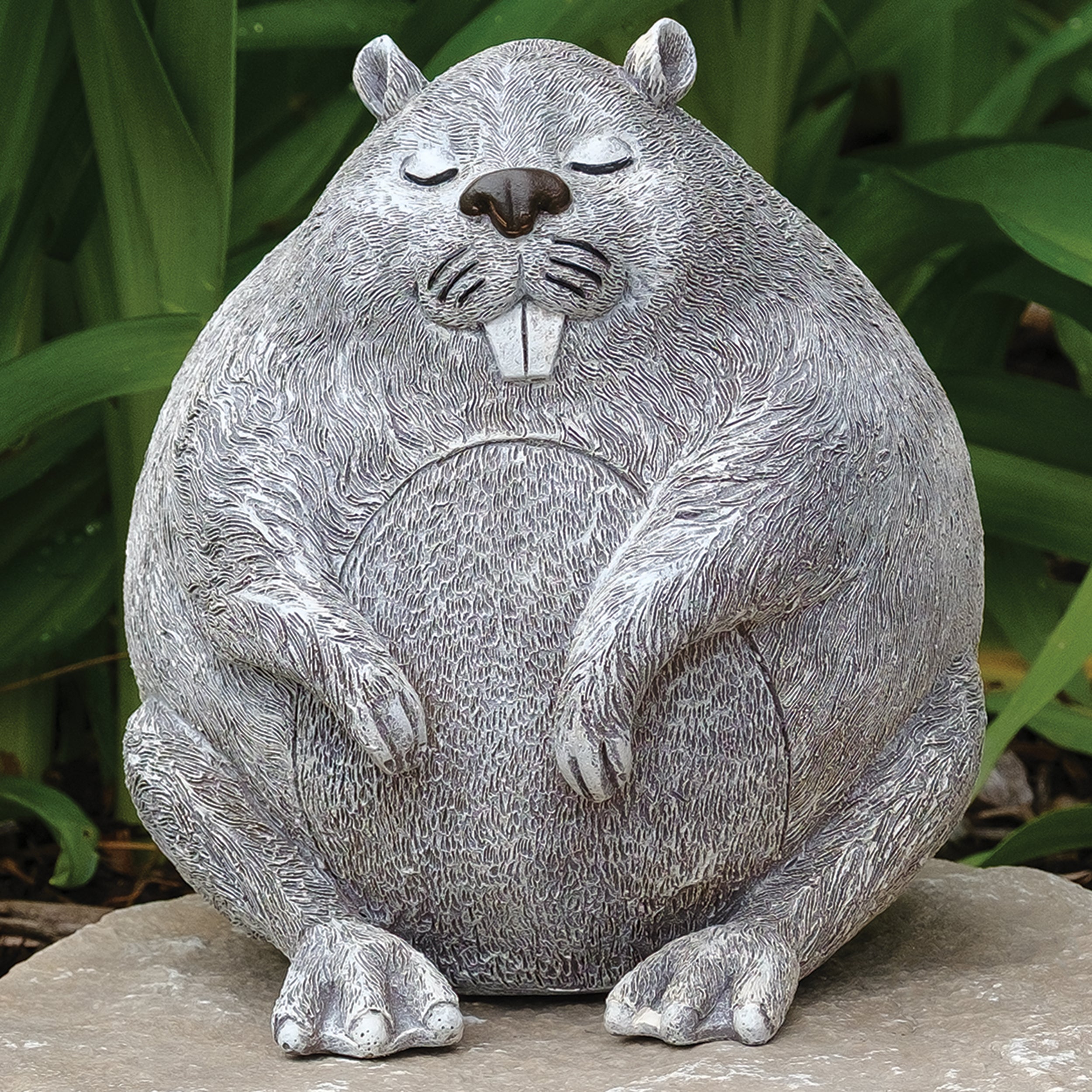 Pudgy Pals Beaver Garden Statue
