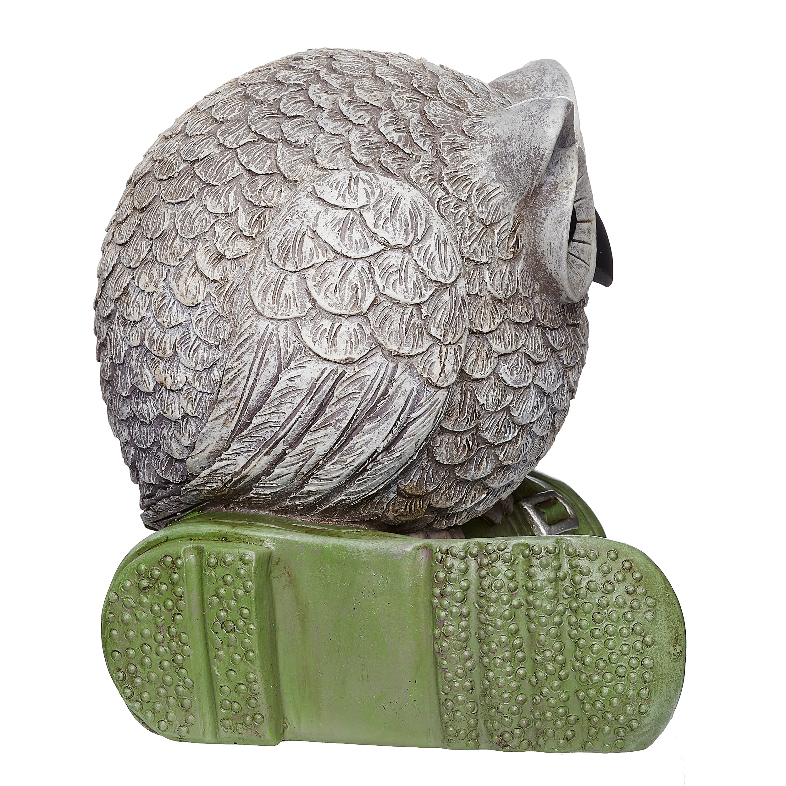 Pudgy Pals Owl on Boot Garden Statue