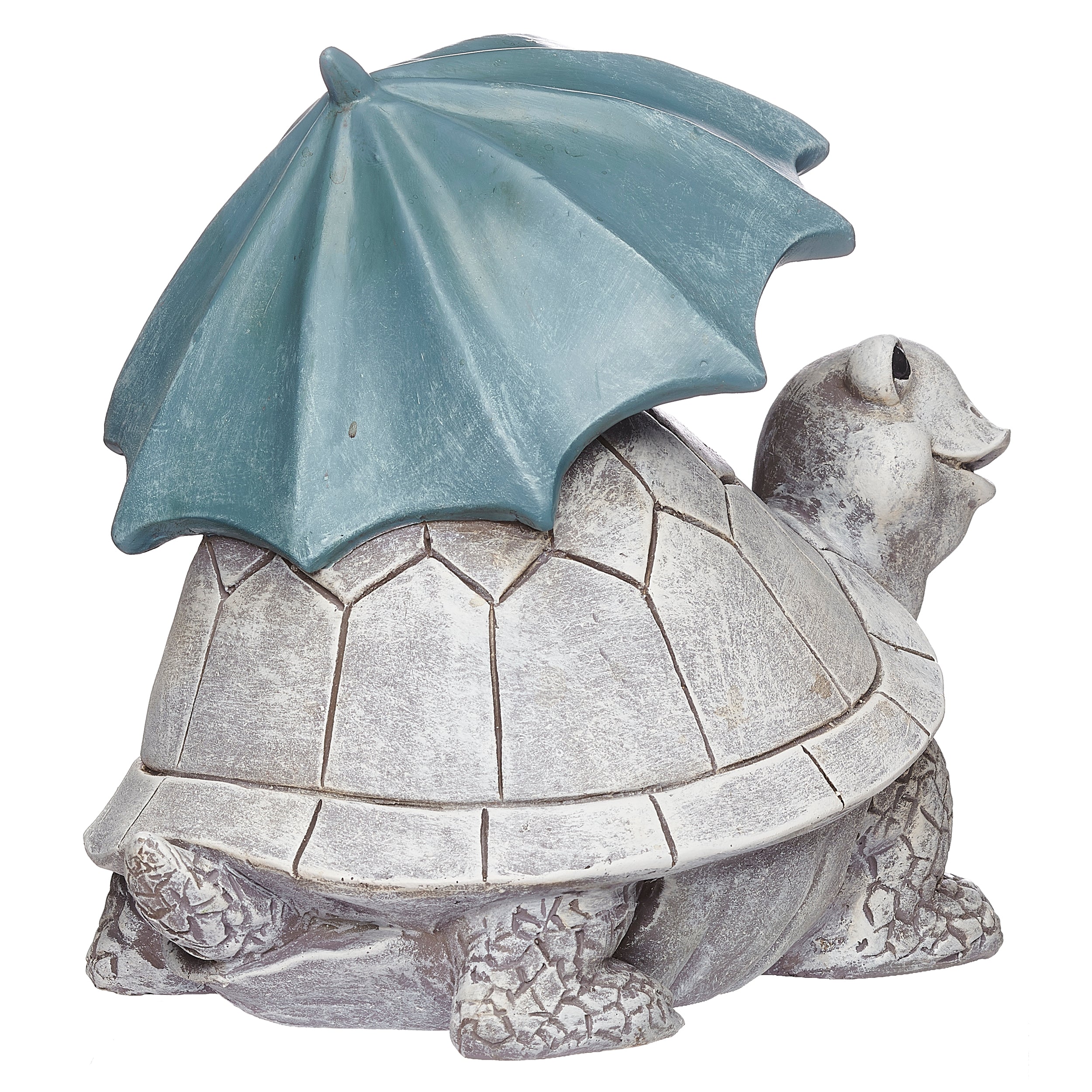 Turtle with Umbrella Garden Statue – Pudgy Pals