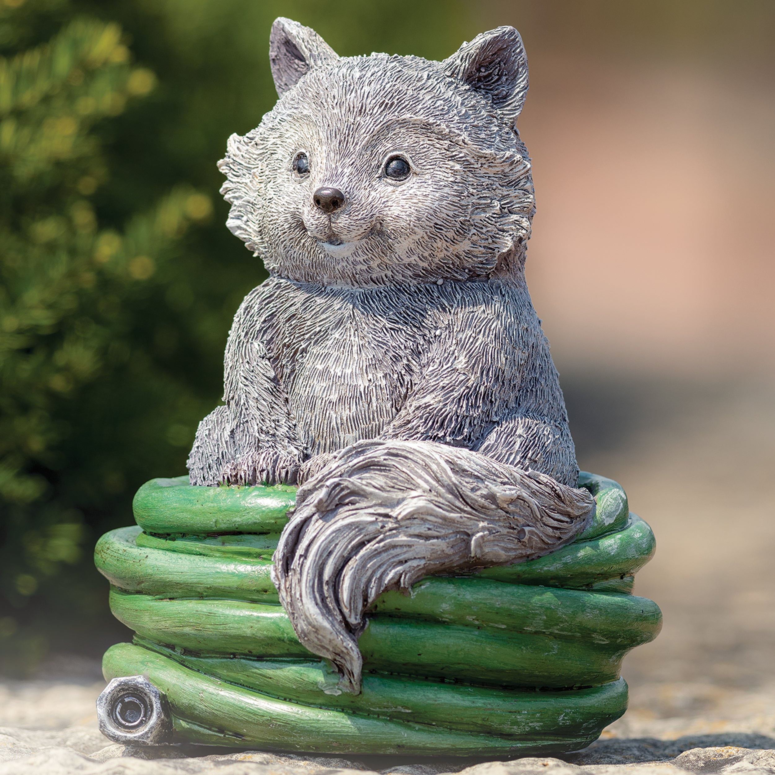 Pudgy Pals Fox on Hose Garden Statue