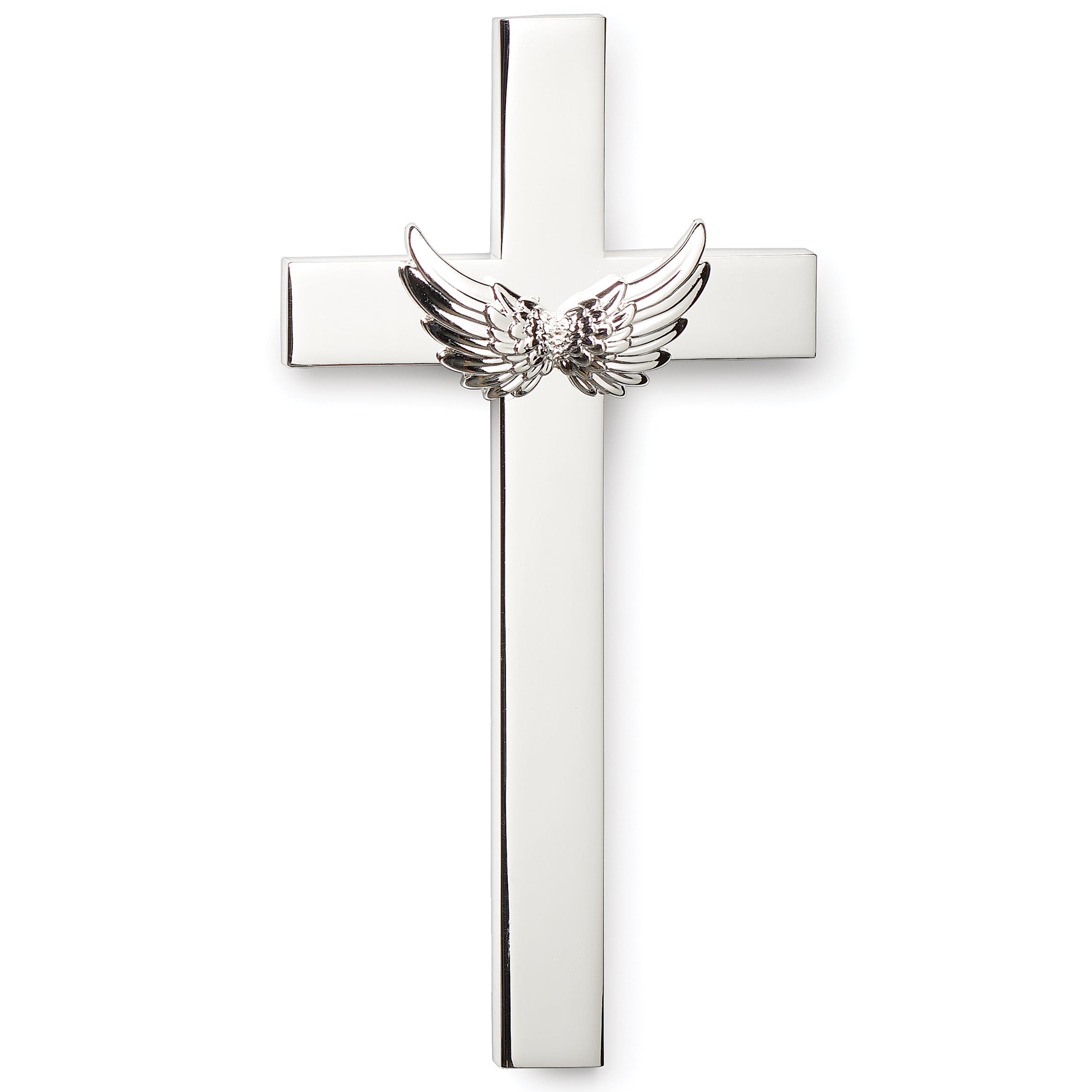 Caroline Collection Memorial Silver Cross with Angel Wings