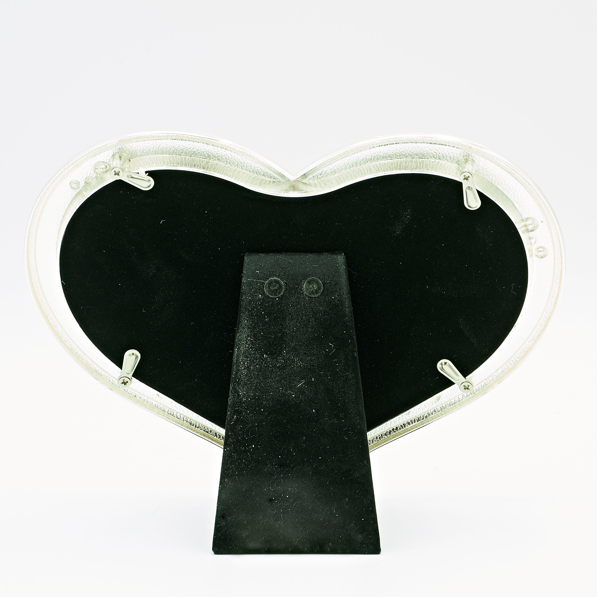 Caroline Collection Heart Frame - Ivory with Rhinestones