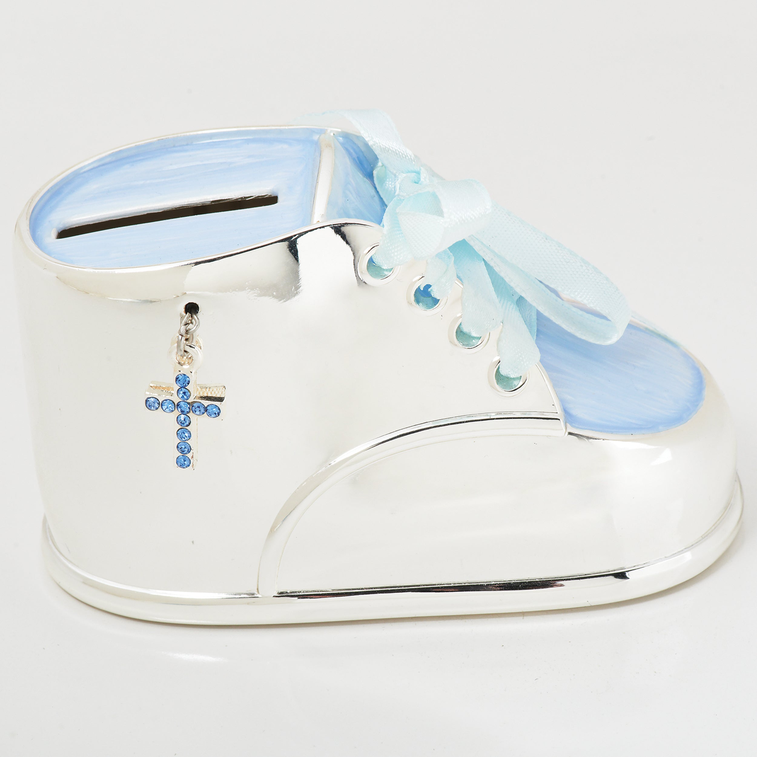 Caroline Collection Baby Shoe Bank with Ribbon Laces