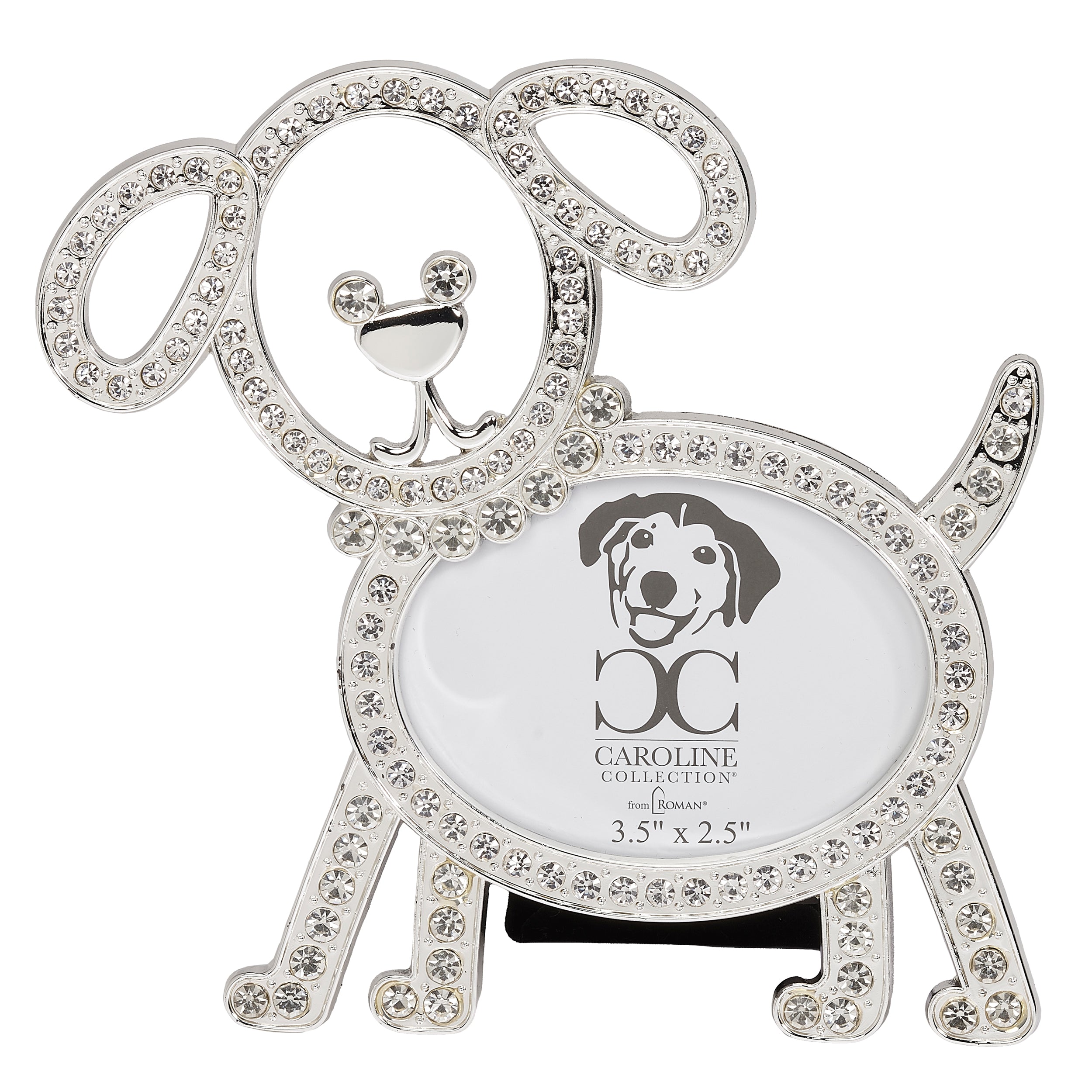 Caroline Collection Sparkling Dog Outline Frame