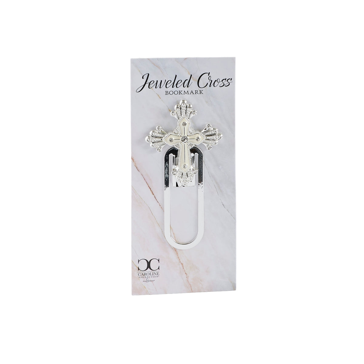 April birthstone cross bookmark in Caroline Collection gift packaging