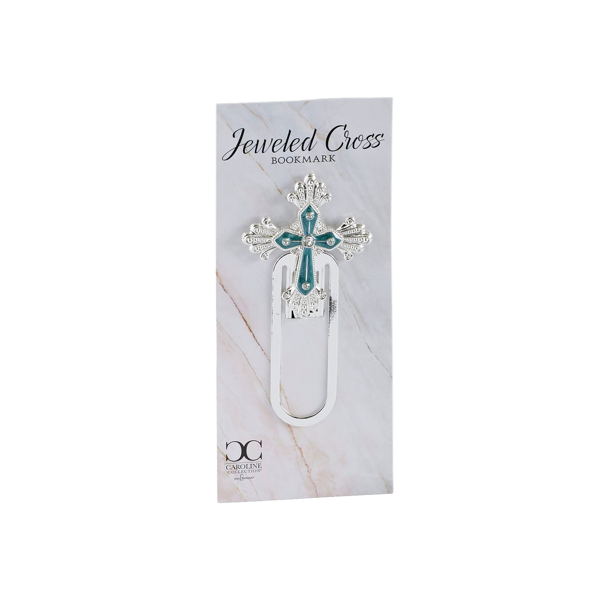May birthstone cross bookmark in Caroline Collection gift packaging