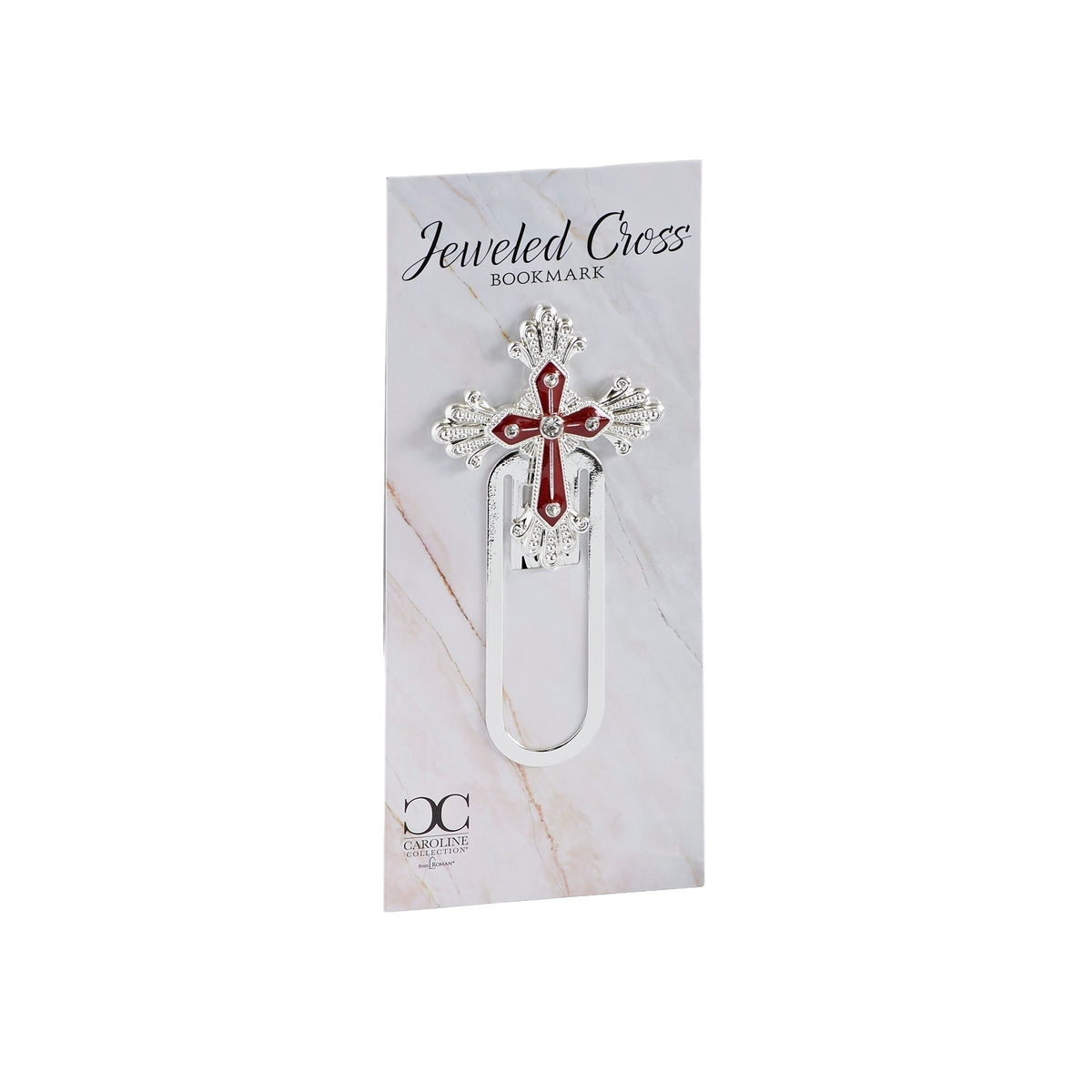 July birthstone cross bookmark in Caroline Collection gift packaging