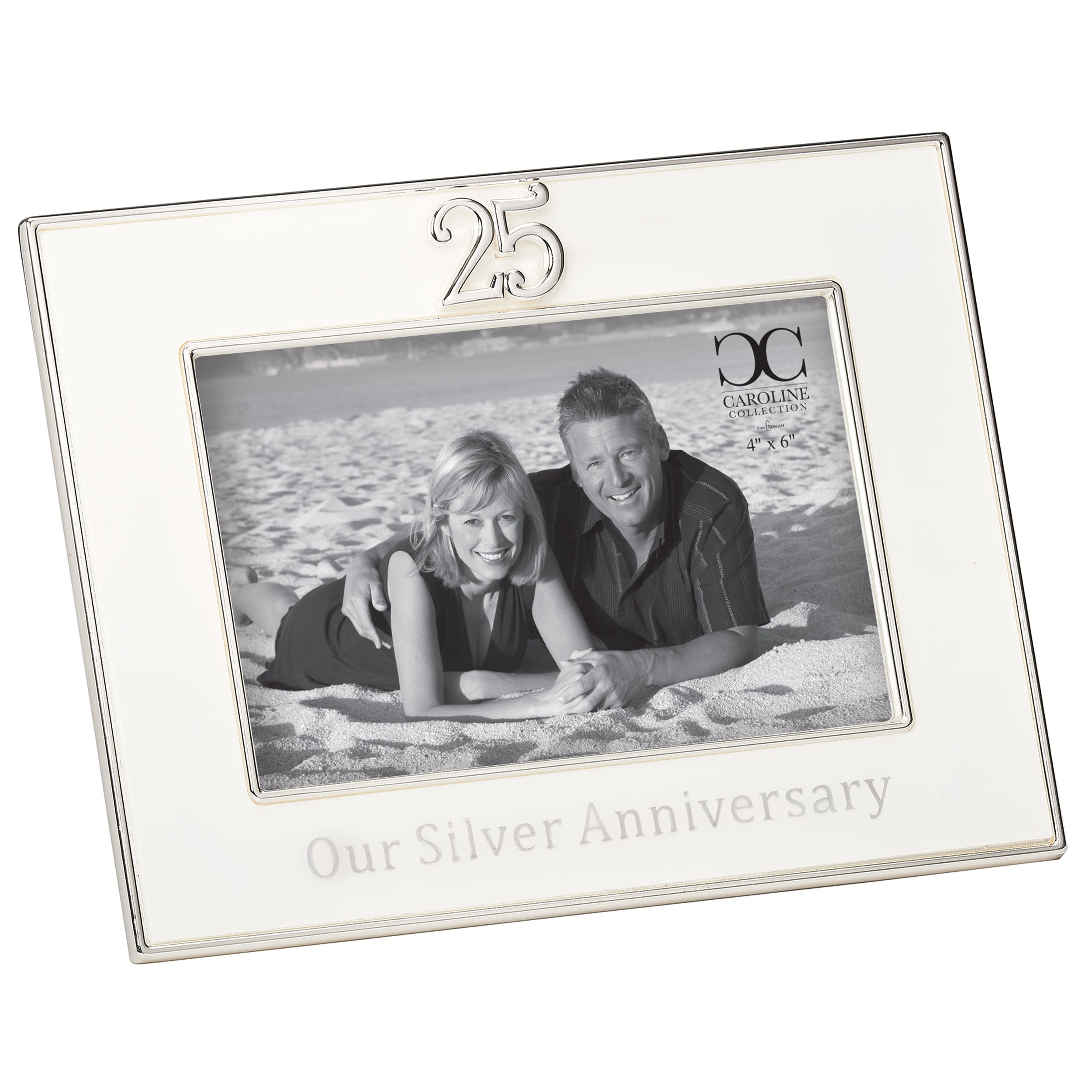 Caroline Collection Our 25th Silver Anniversary Elegant Frame