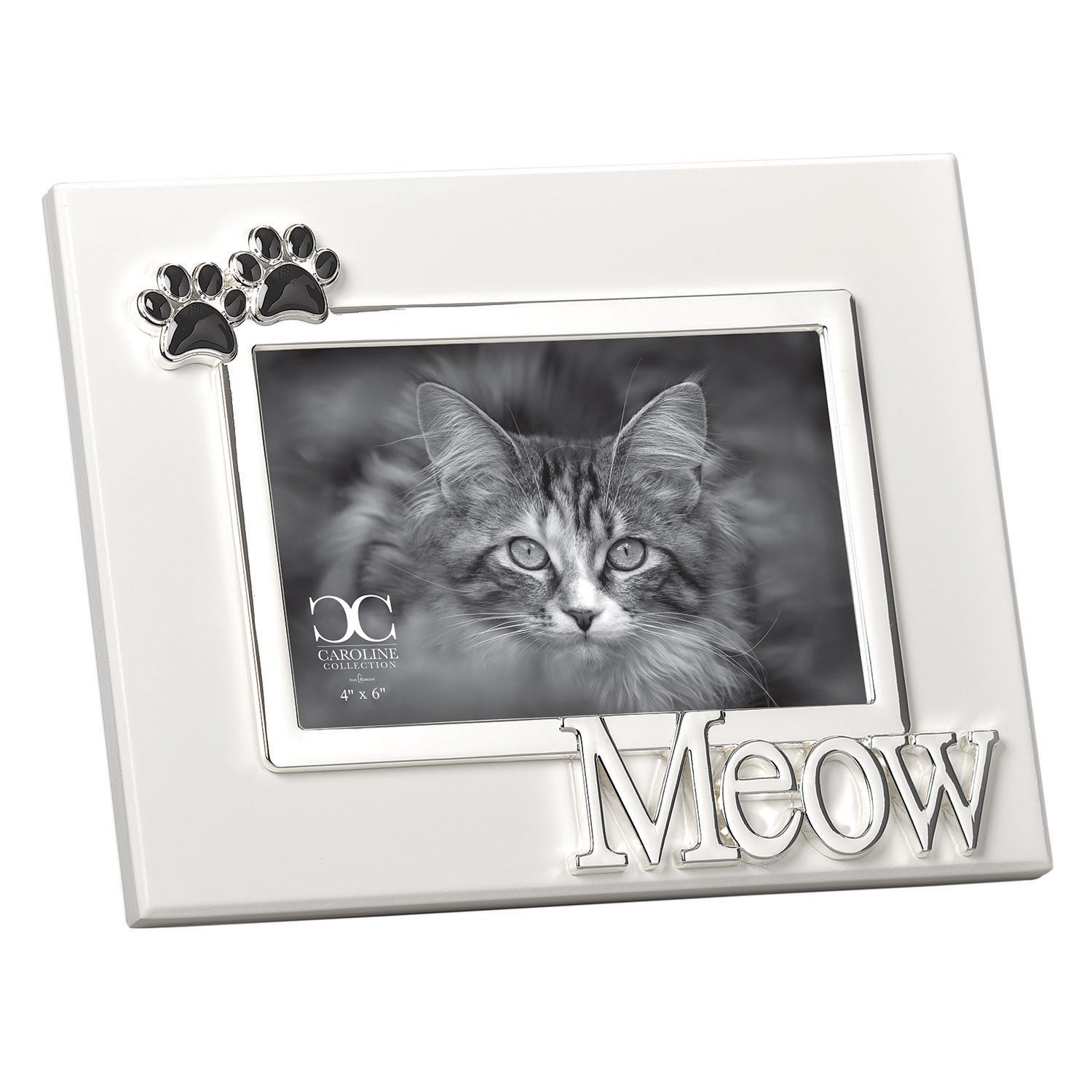 Caroline Collection Cat Meow Frame with Paw Accents