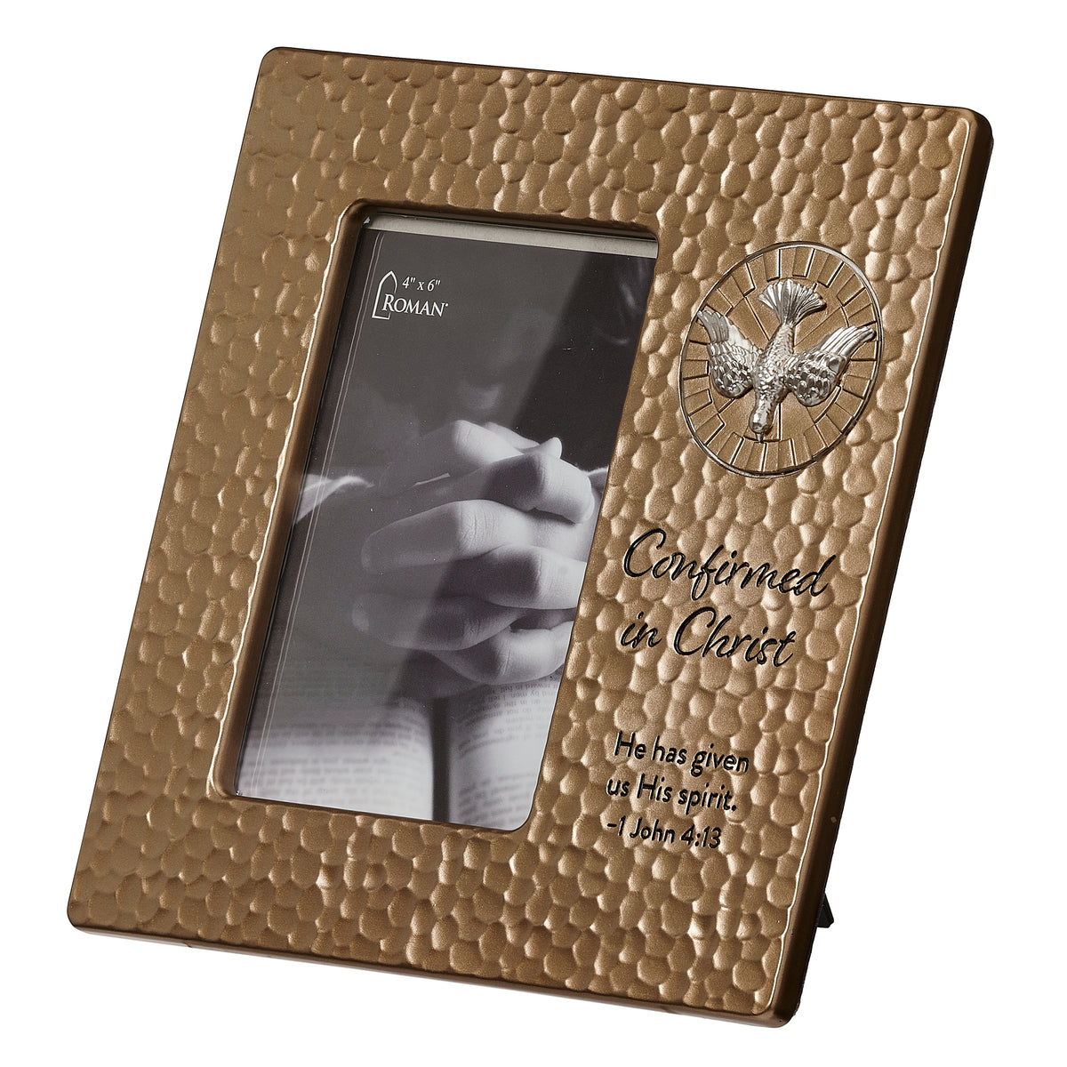 Confirmed in Christ Confirmation picture frame angled view