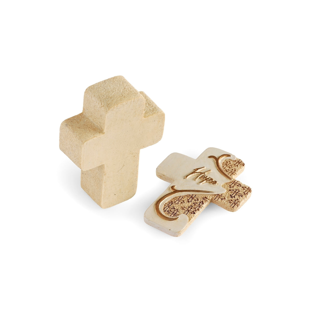 Hope keepsake box turned over to show its plain underside, with the decorated lid beside it.