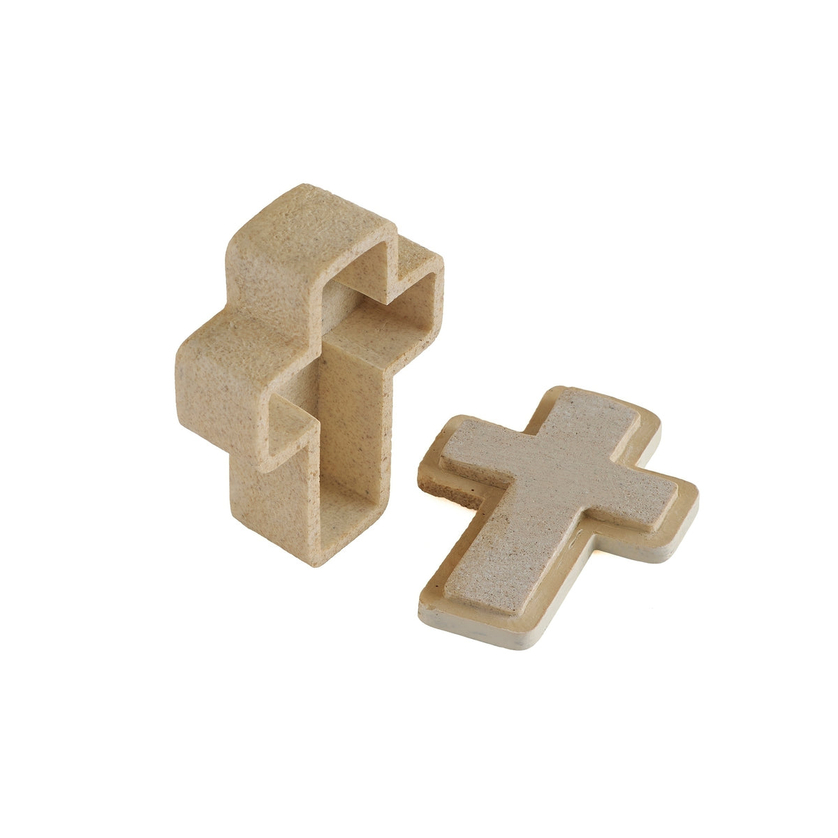 Alternate angle of open Peace keepsake box with the plain underside of its detached lid visible.