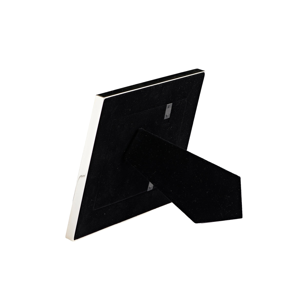 Side view of Caroline Collection Baptism Shell Keepsake Picture Frame showing the slim frame profile and easel stand