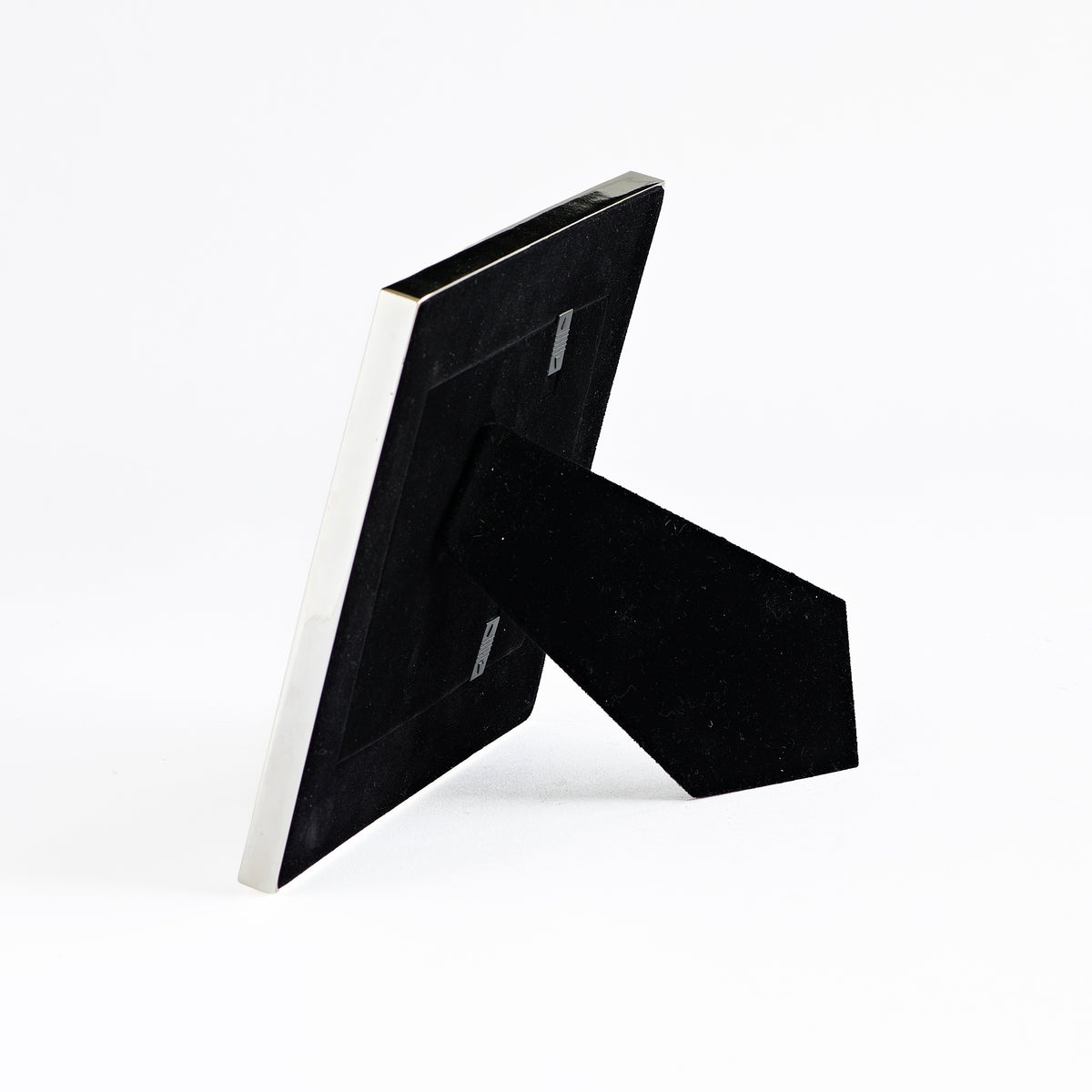 Opposite side view of Caroline Collection Confirmation Picture Frame showing the slim profile and black tabletop stand