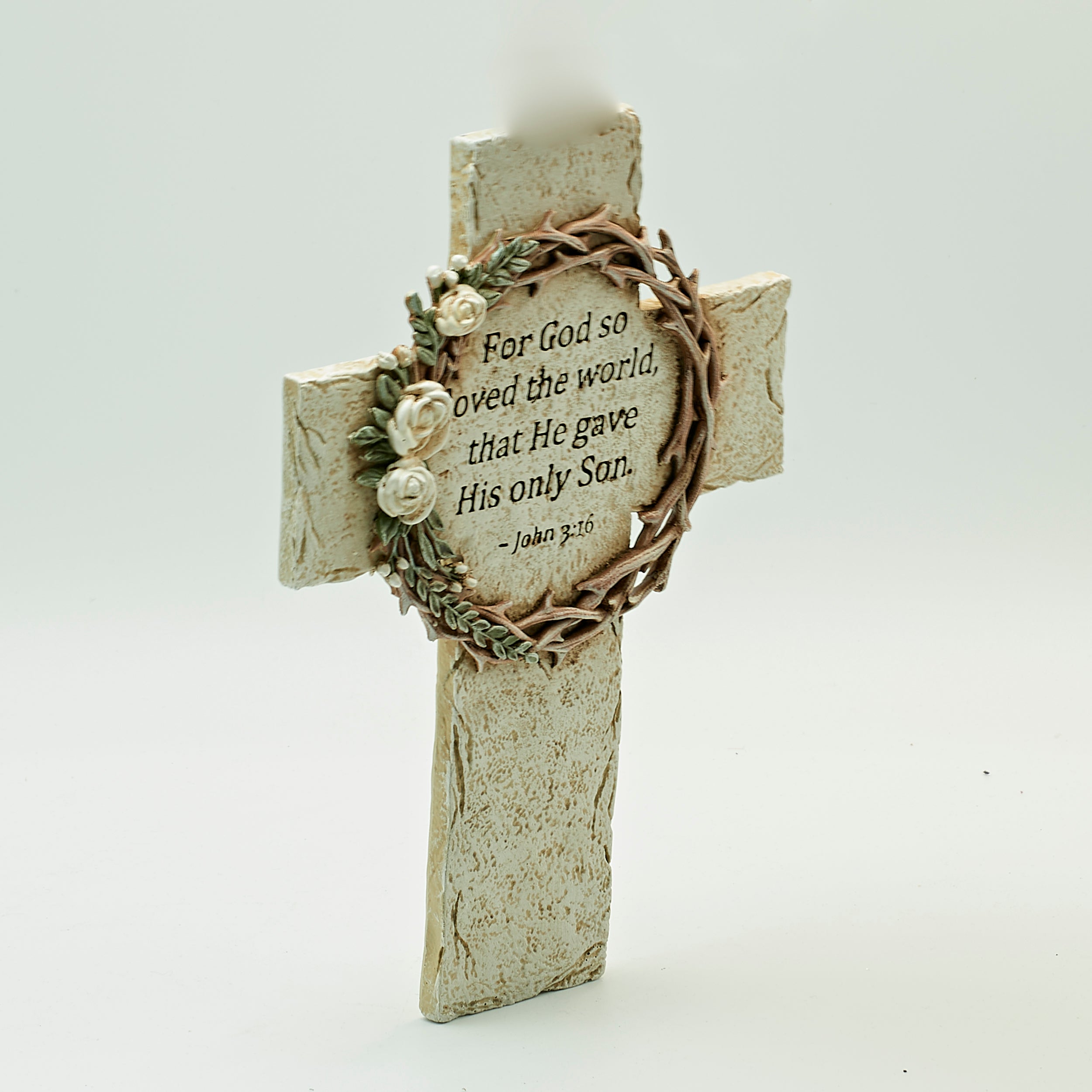 Crown of Thorns Wall Cross-John 3:16