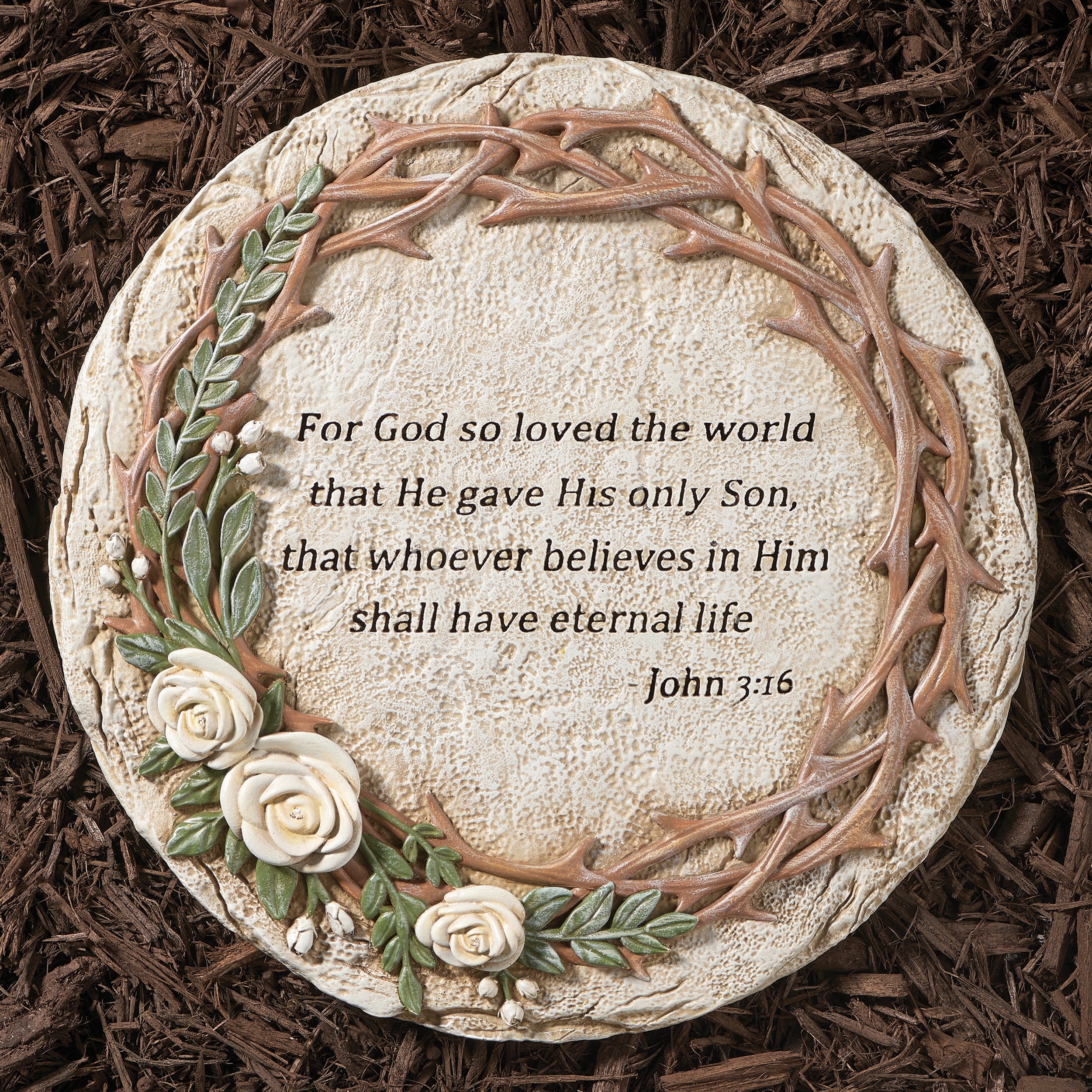 Crown of Thorns Garden Stone- John 15:13
