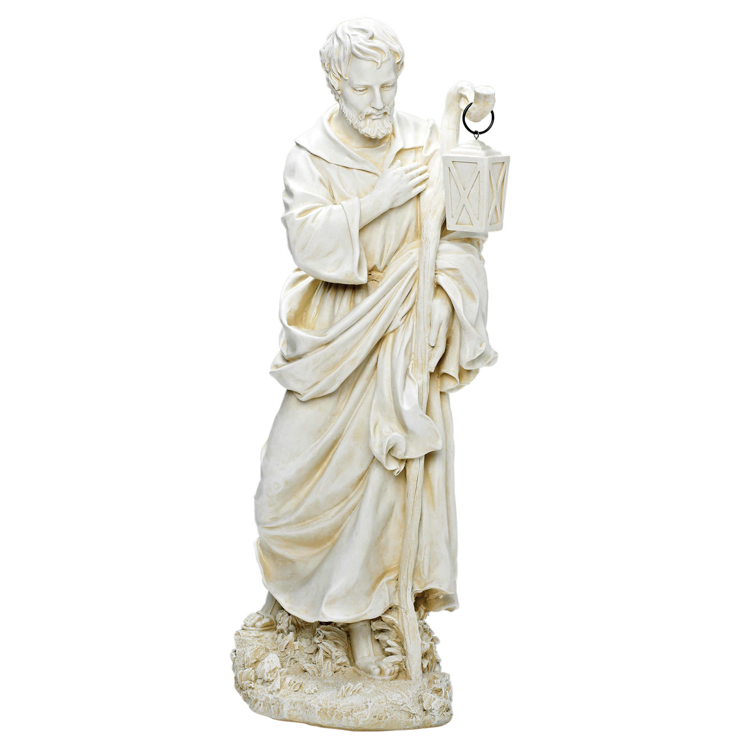 Joseph’s Studio Ivory Joseph with Lantern Garden Statue - 27" Scale