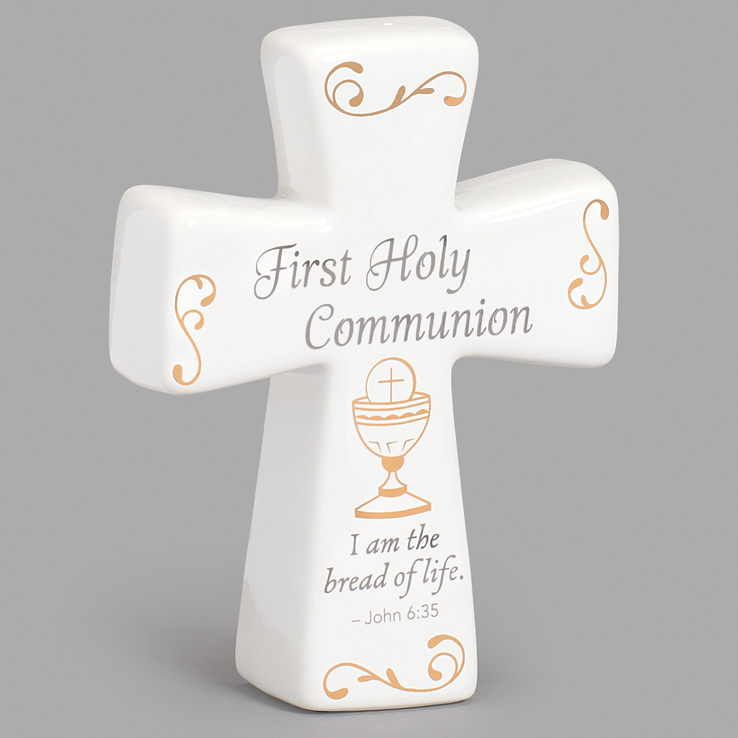 Bread of Life First Holy Communion Tabletop Cross